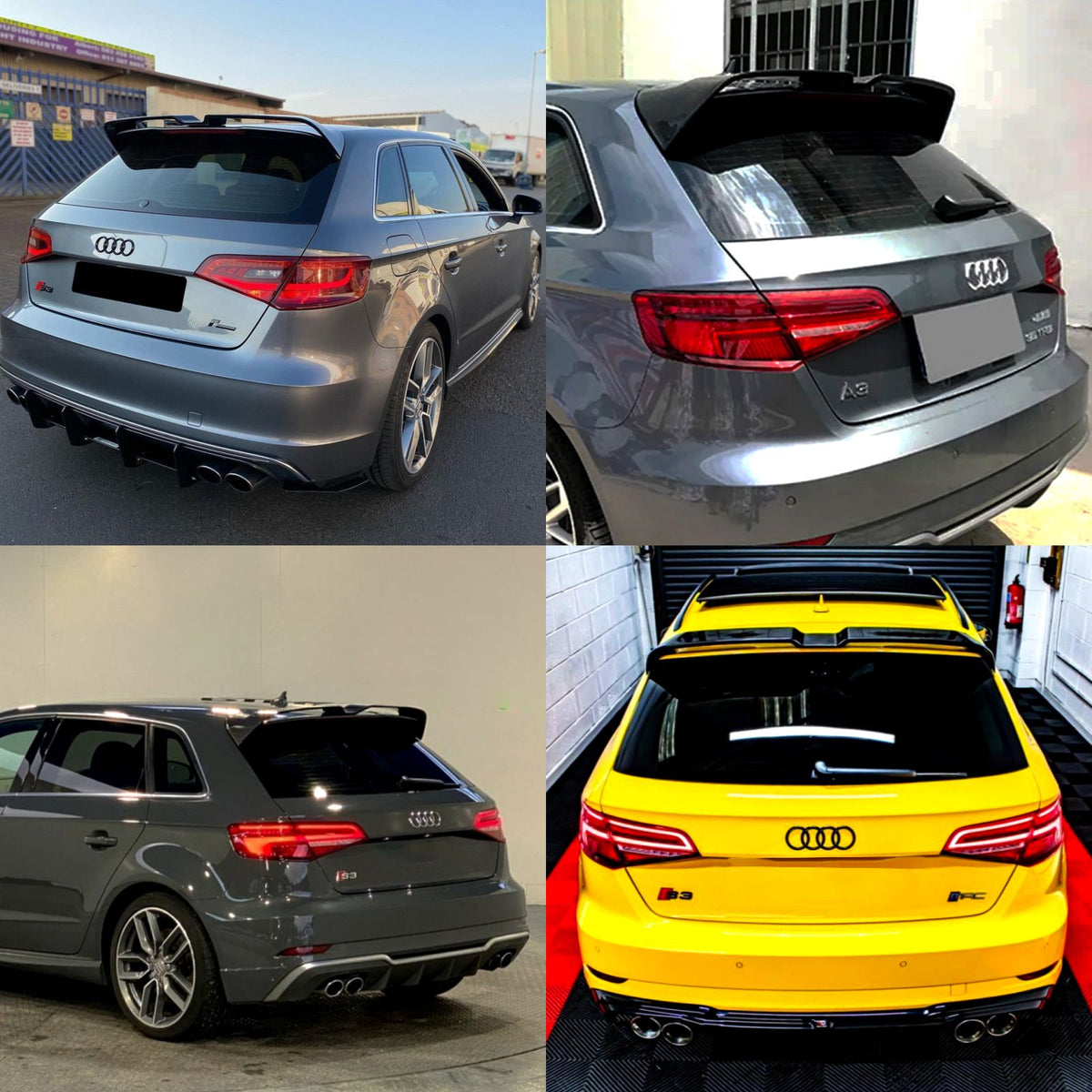 Spoiler Lotka Dachowa Audi A3 8V / S3 Hatchback 5D (2012–2020) Oettinger Style Czarny Połysk