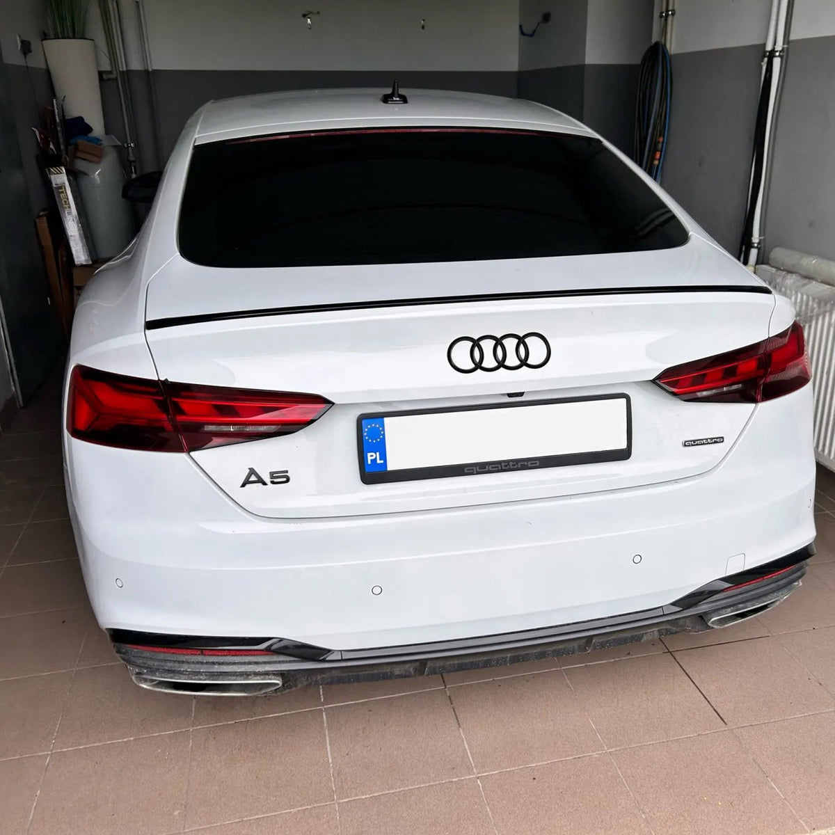 Spoiler Lotka Klapy Audi A5 / S5 F5 (2016–2025) Coupe / Sportback S-Line Style Czarny Połysk