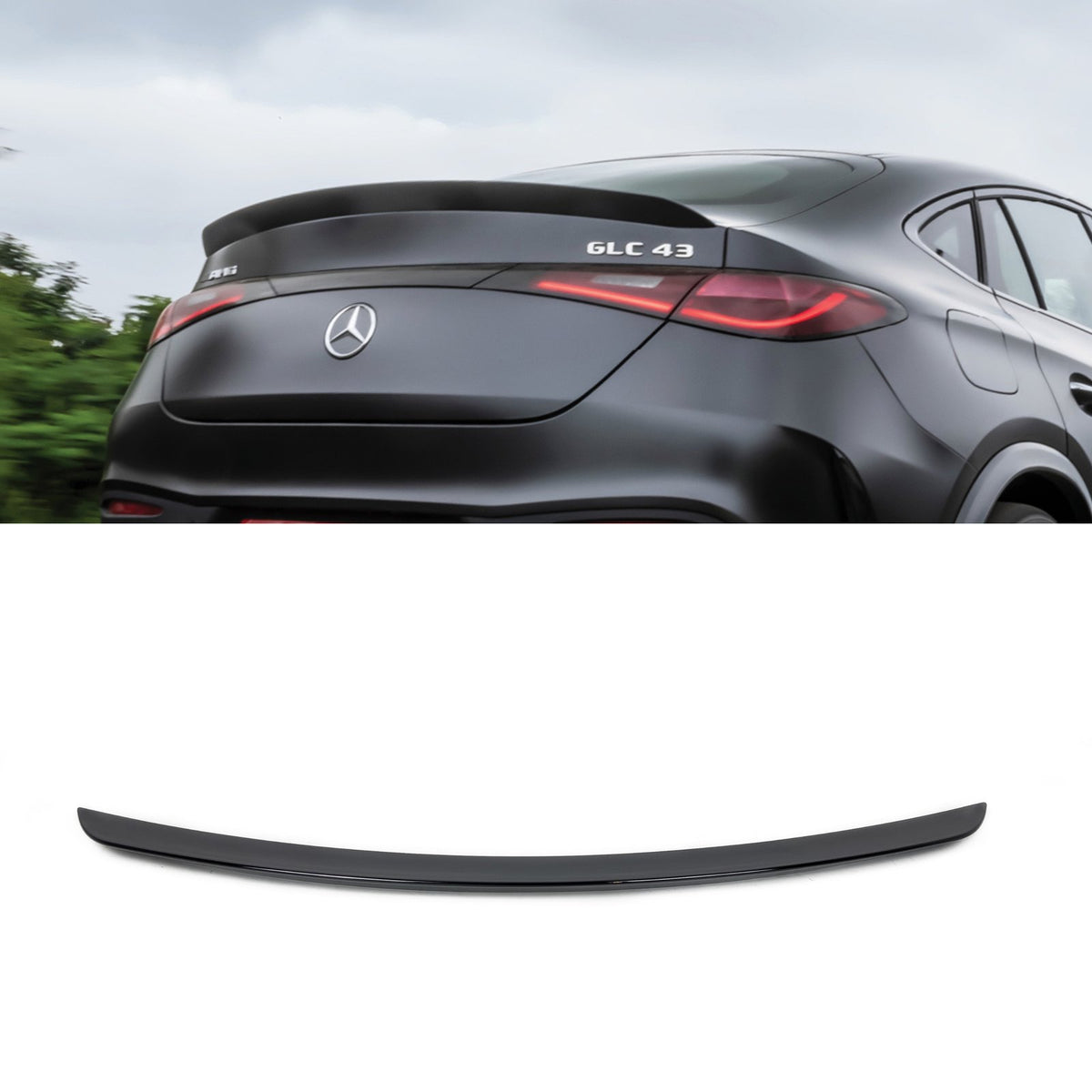 Spoiler Lotka Klapy Mercedes GLC C254 Coupe (2022+) AMG-Style Czarny Połysk