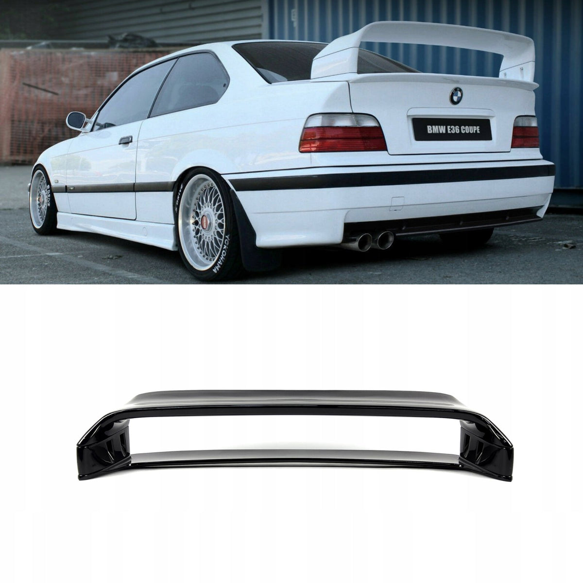 Spoiler | Skrzydło Klapy Bagażnika BMW E36 GT Class 2 Style Czarny Połysk (1990-1999)