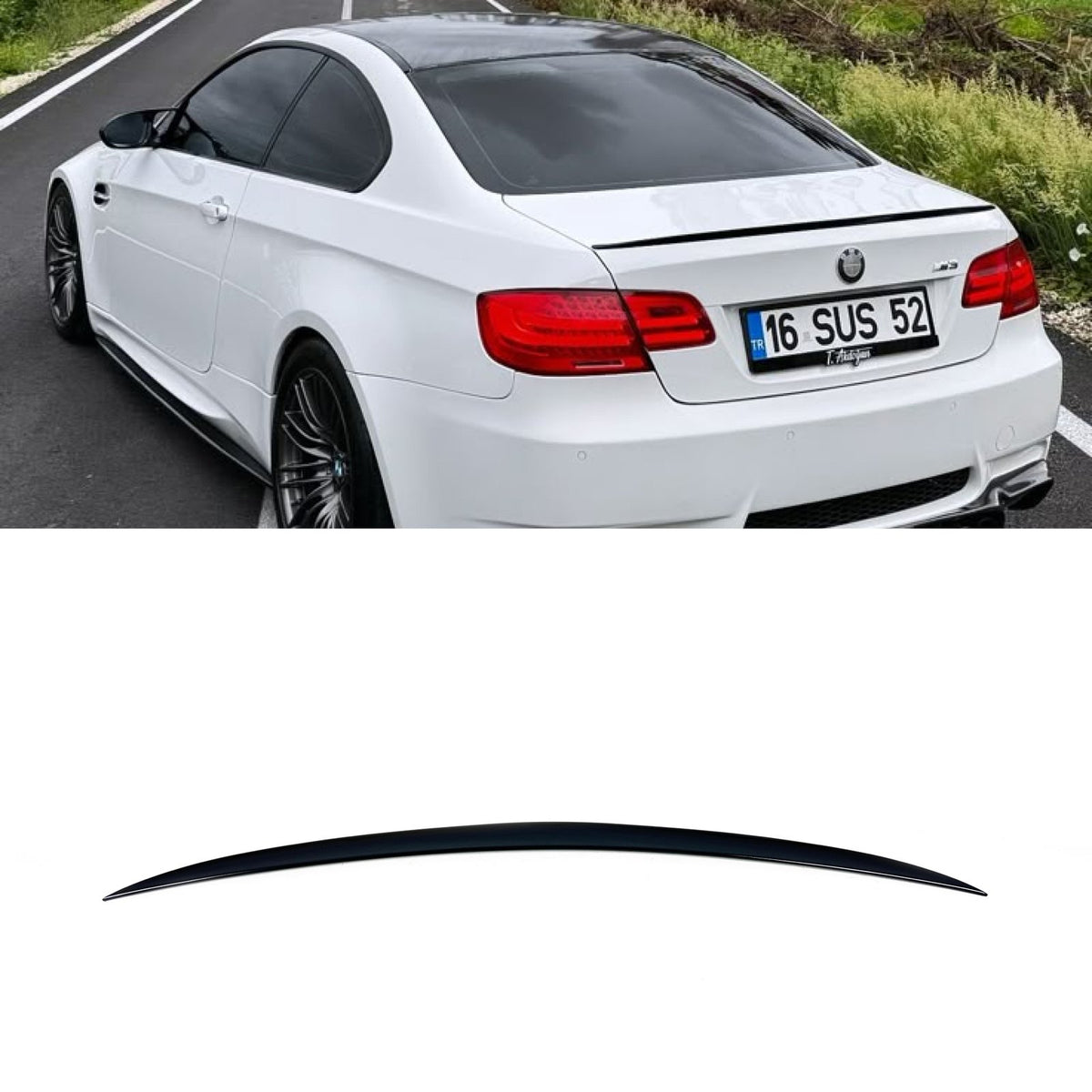 Spoiler Lotka Klapy Bagażnika BMW E92 / E92 M3 | M3 Style Czarny Połysk (2006-2013)