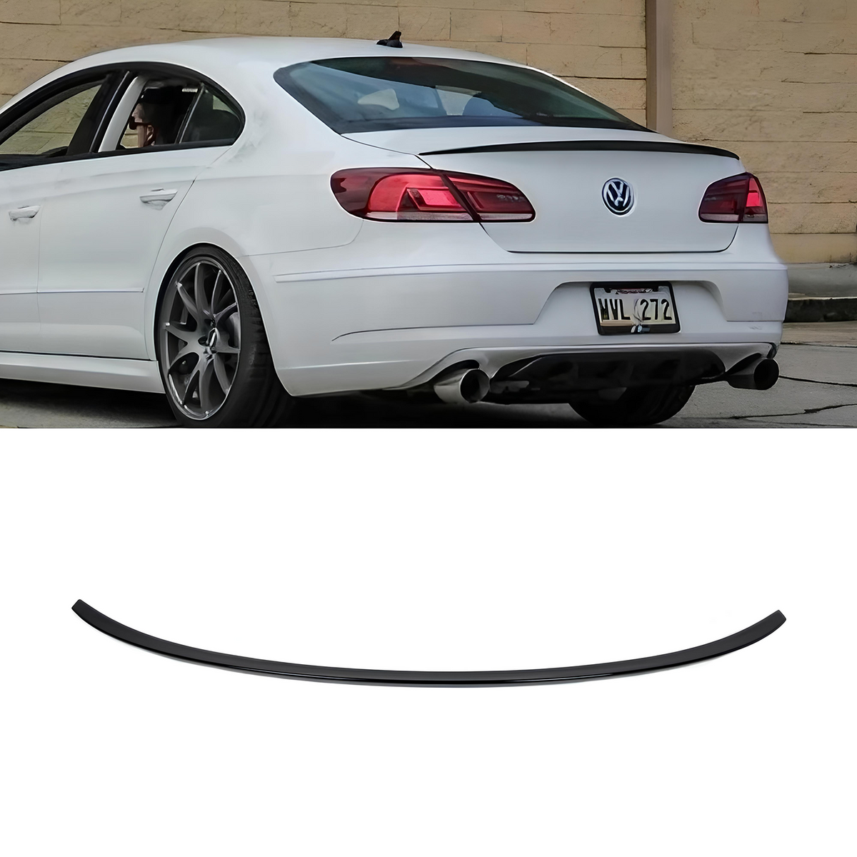 Spoiler Lotka Klapy VW CC B7 (2012–2016) Czarny Połysk