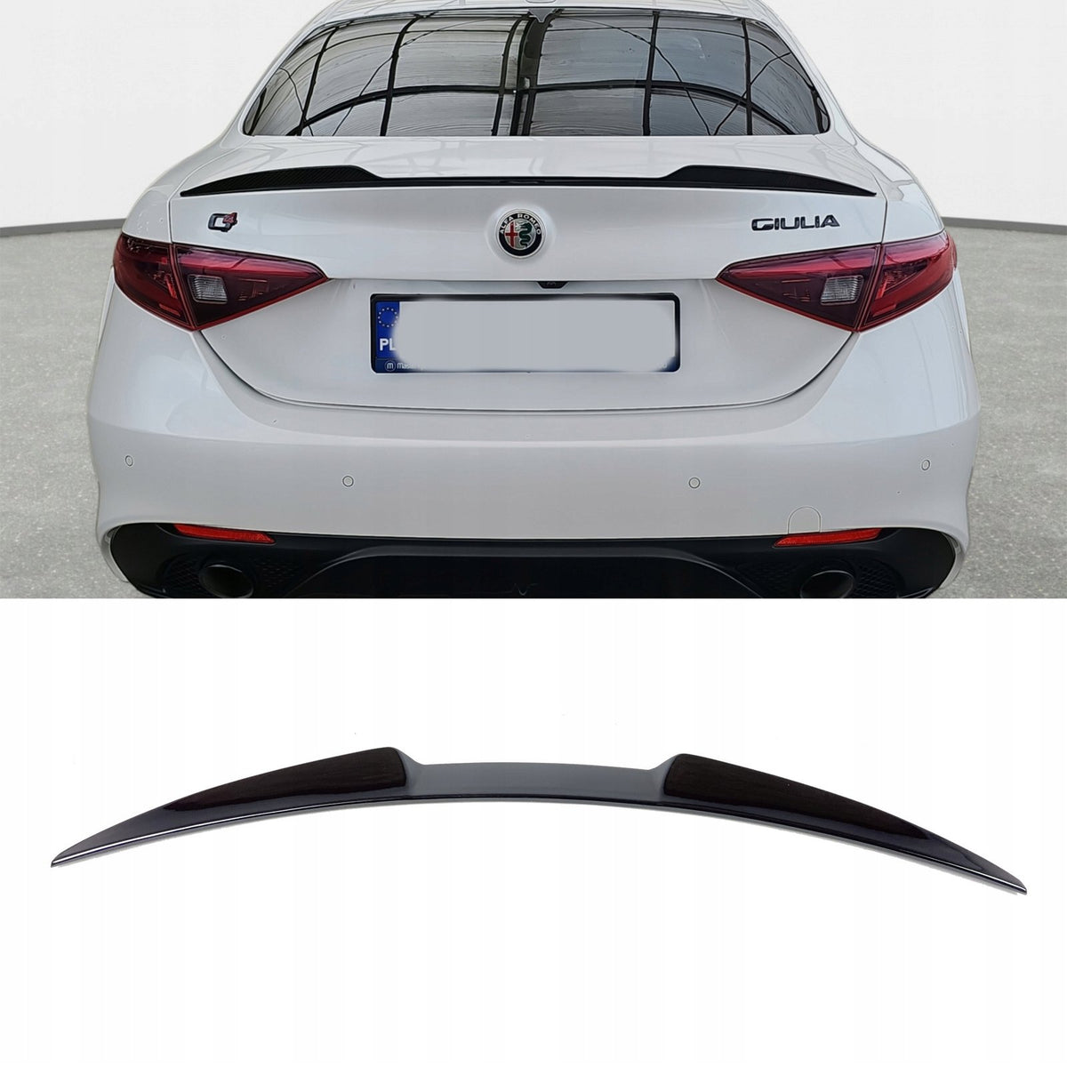 Spoiler Lotka Klapy Bagażnika Alfa Romeo Giulia 952 (2015-ON) M4-Style Czarny Połysk