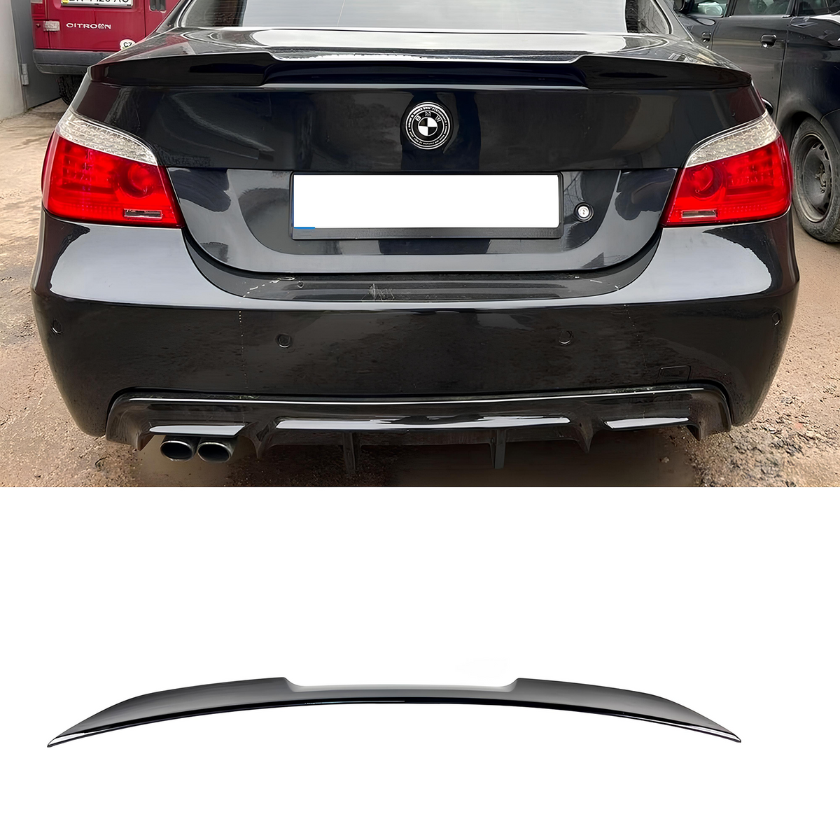 Spoiler Lotka Klapy BMW 5 E60 / E60 M5 (2003–2009) M4-Style Czarny Połysk