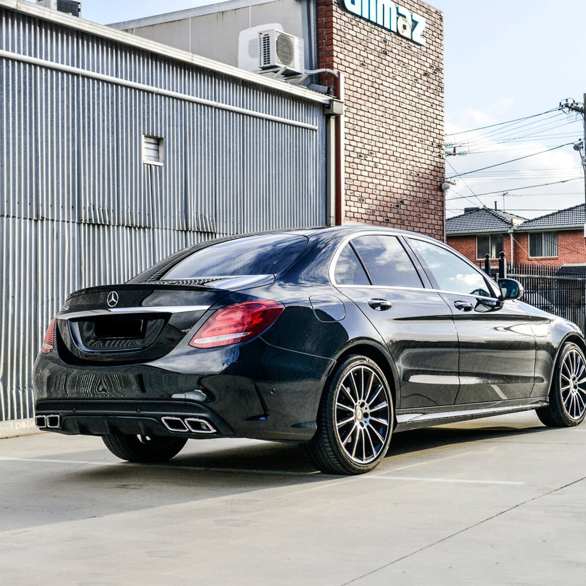 Spoiler Lotka Klapy Mercedes C-Klasa W205 Sedan (2014–2021) AMG-Style Czarny Połysk