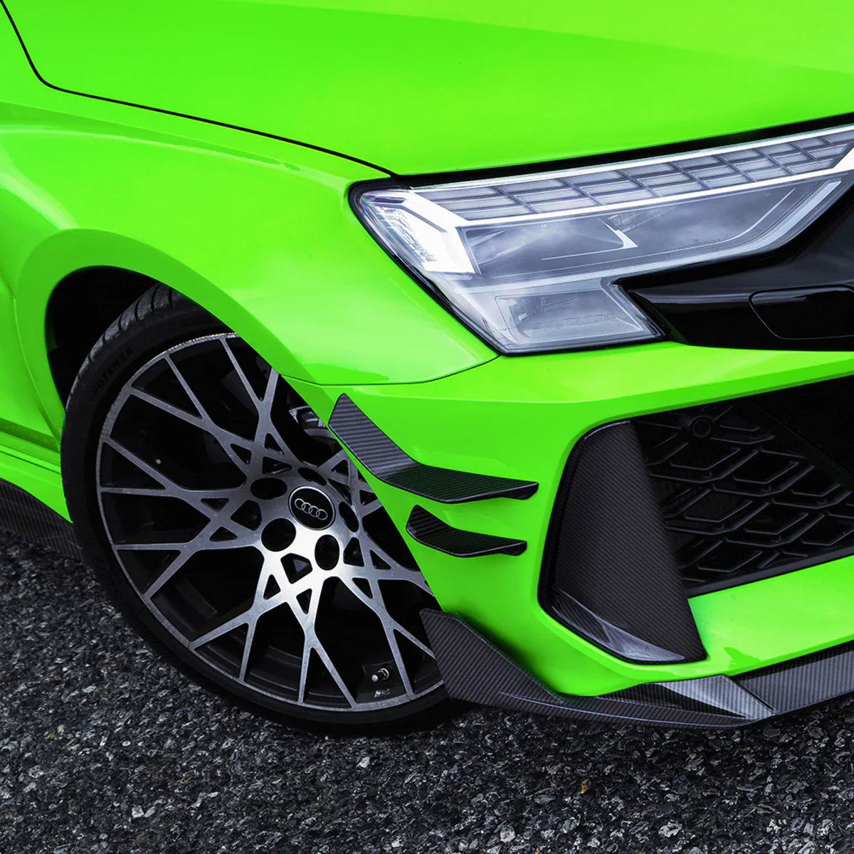 Karbonowe Canardy Przednie do AUDI RS3 8Y Facelift w stylu SQ