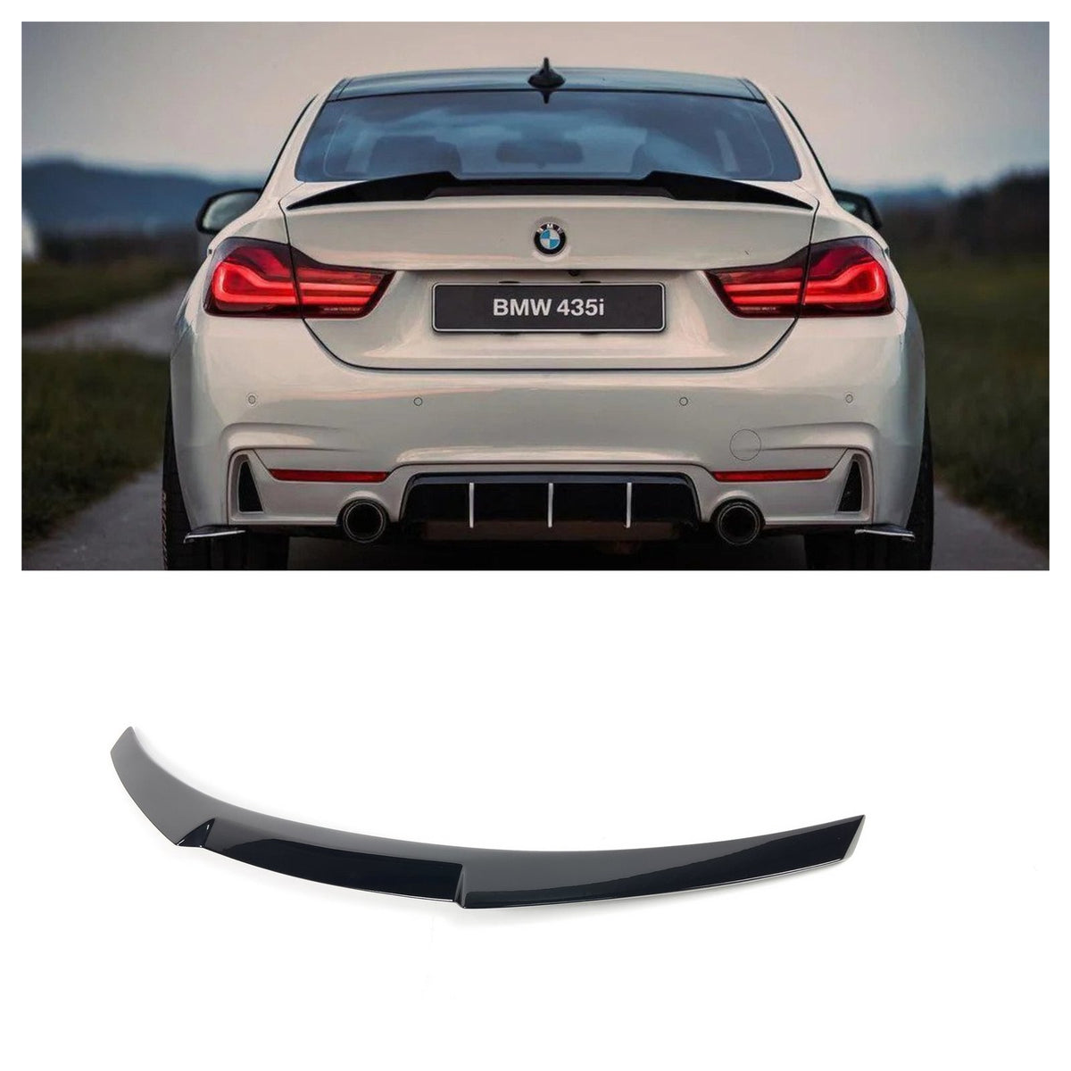 Spoiler Lotka Klapy BMW F32 (2013-2020) M4-Style Czarny Połysk