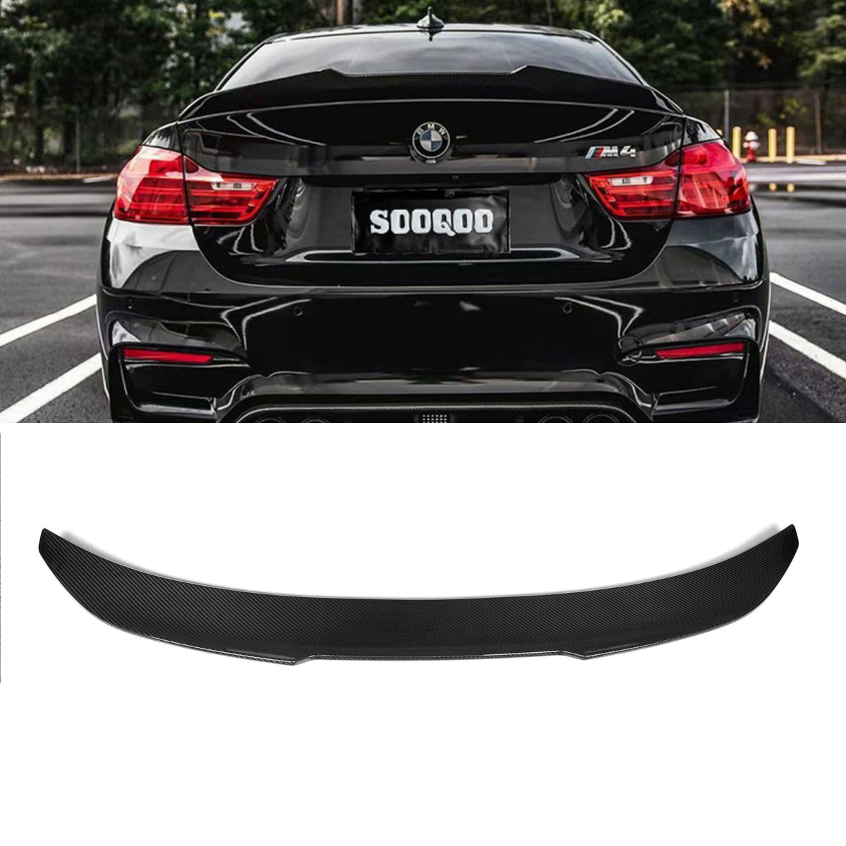 Karbonowe Spoiler na klapę bagażnika BMW F30 F80 PSM Styl (Dry-Carbon)