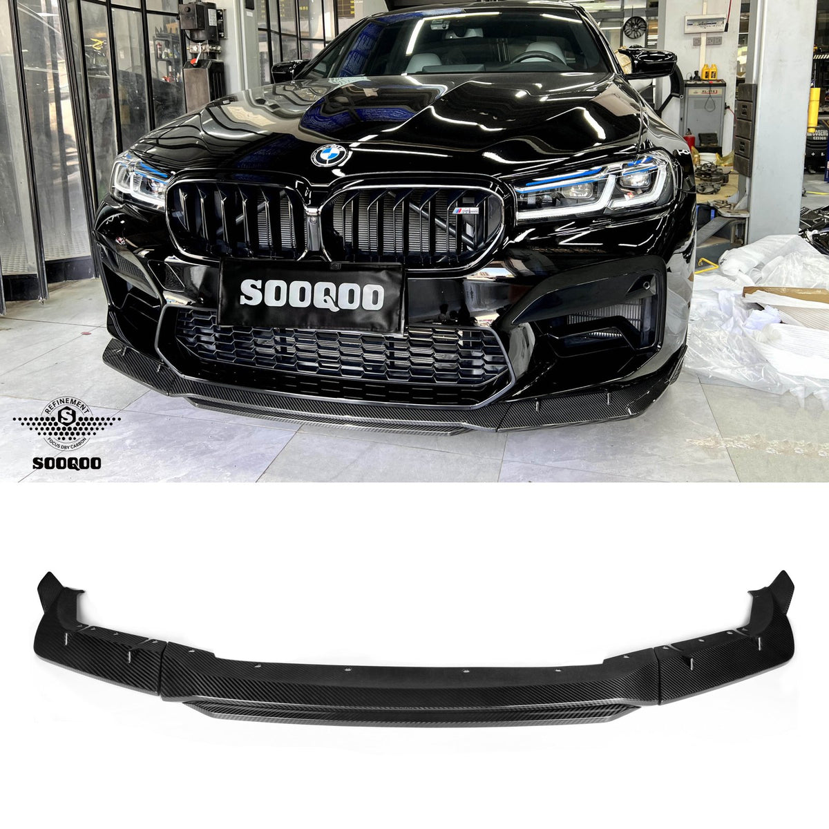 Karbonowy Splitter Przód do BMW M5 F90 PRE-LCI w stylu M-Performance