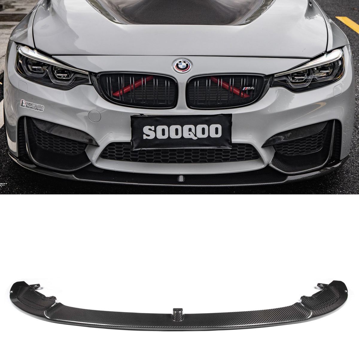 Karbonowy Splitter Przód do BMW M3 F80 / M4 F82 w stylu M-Performance