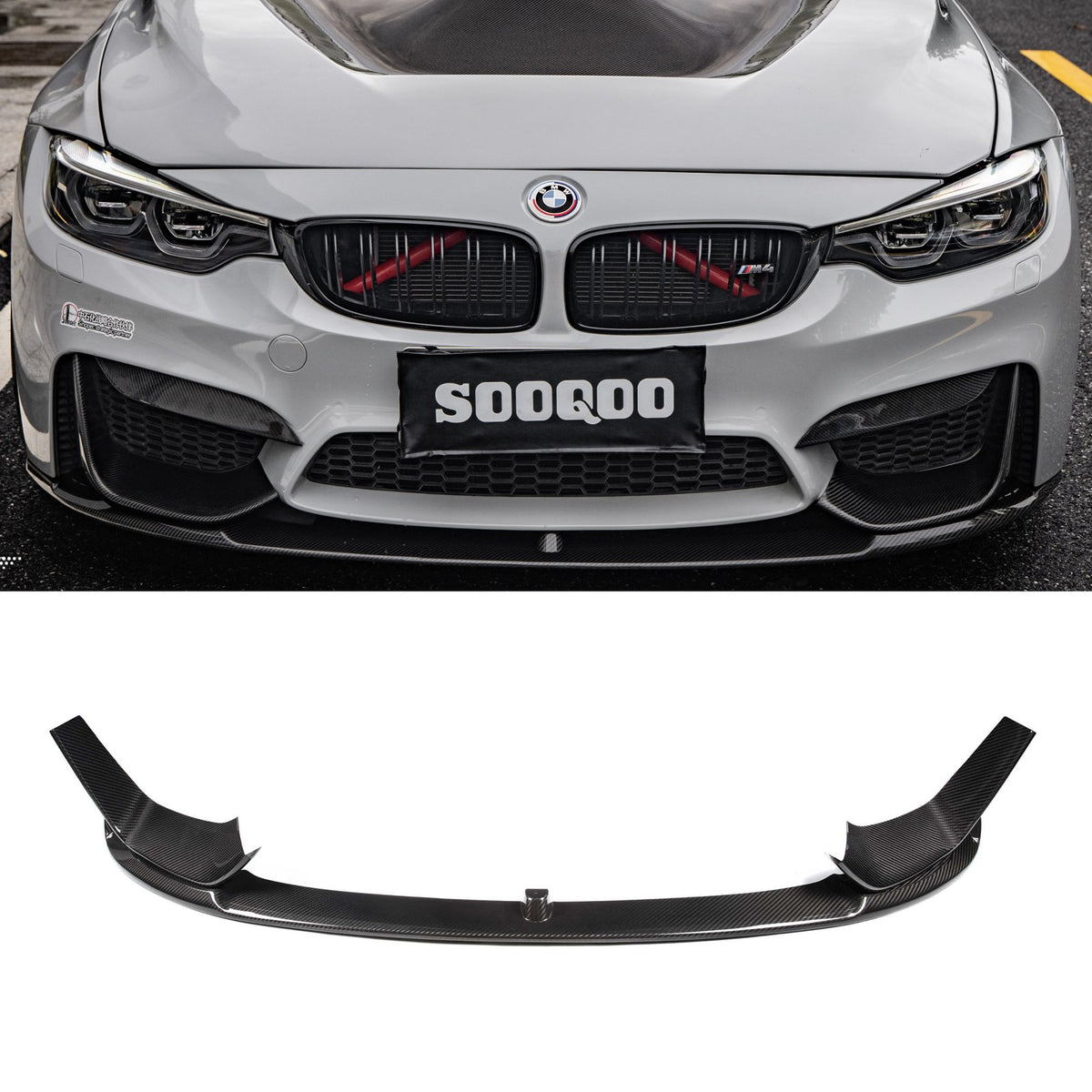 Karbonowy Splitter Przód do BMW M3 F80 / M4 F82 w stylu M-Performance