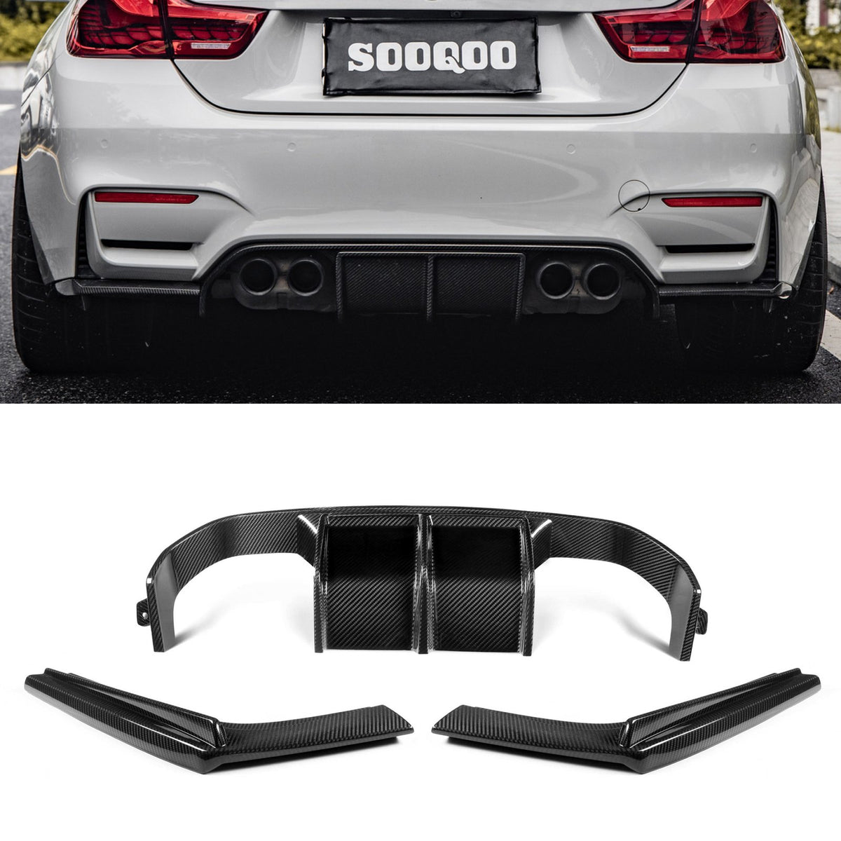 Karbonowy Dyfuzor Spoiler BMW F80 M3 / F82 M4 / F83 M4 V-Style