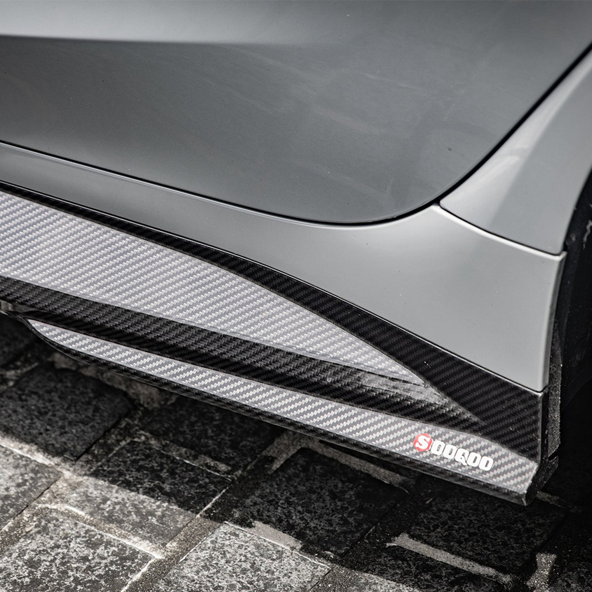 Karbonowe dokładki listwy pod progi do BMW M3 G80/G81 w stylu SOOQOO