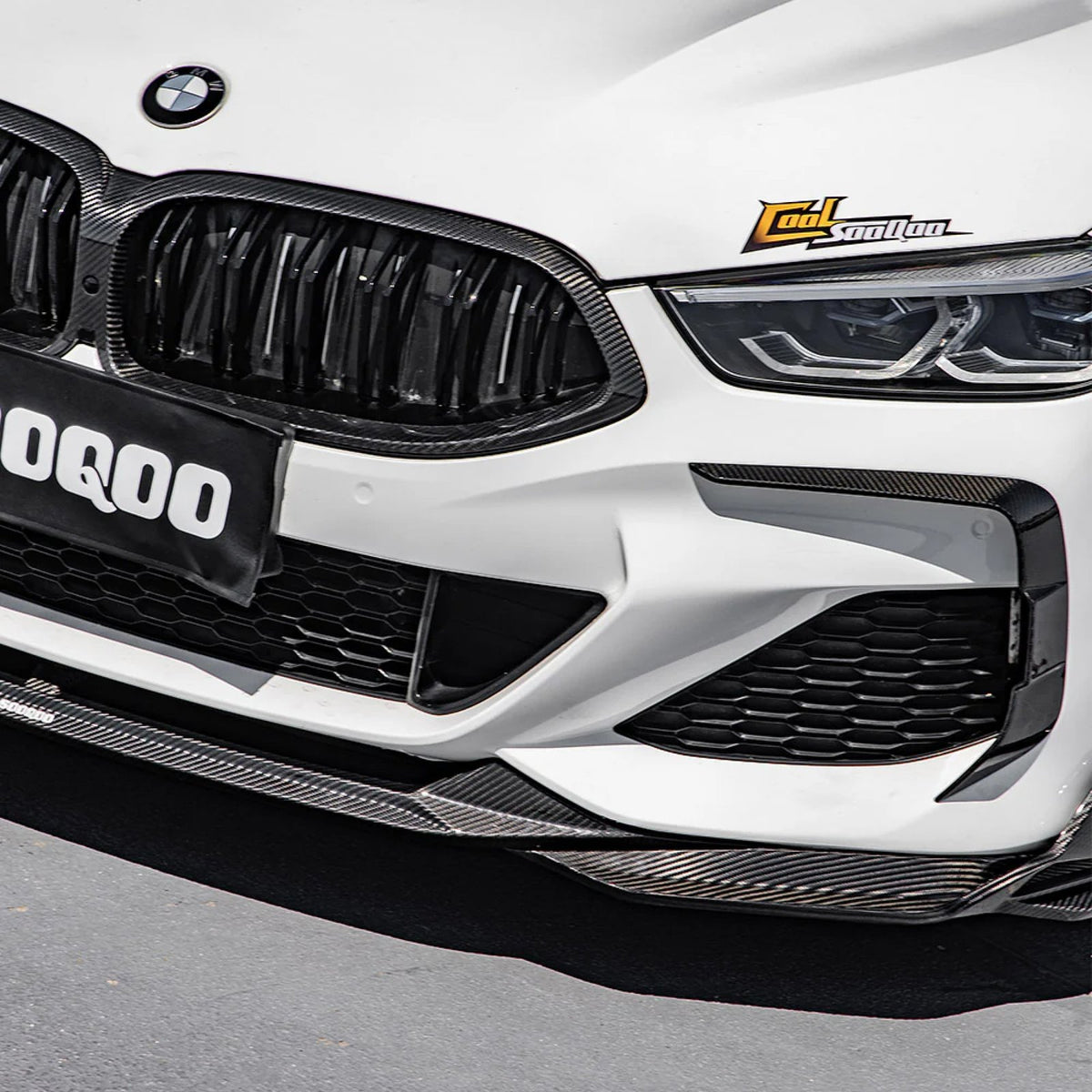 Karbonowy Splitter Przód do BMW Serii 8 G14 / G15 / G16 w stylu SQ