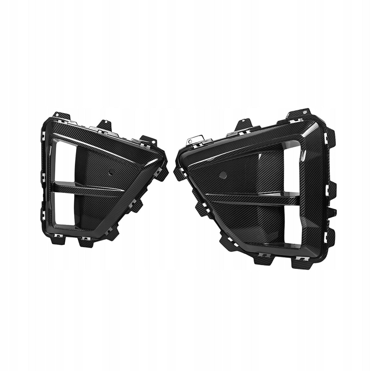 Wloty Powietrza Przedniego Zderzaka BMW X5M F95 LCI / X6M LCI – Styl SQ, Włókno Węglowe Dry Carbon SOOQOO
