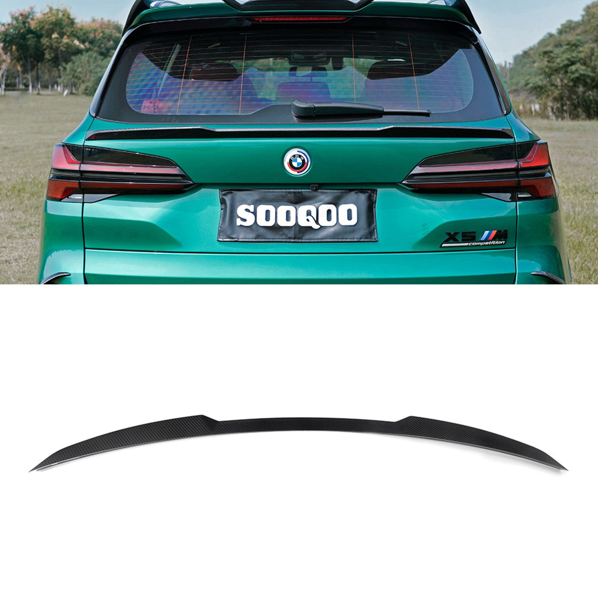Karbonowa Lotka Spoiler Środkowy BMW X5M F95 LCI SQ Style (Dry-Carbon)