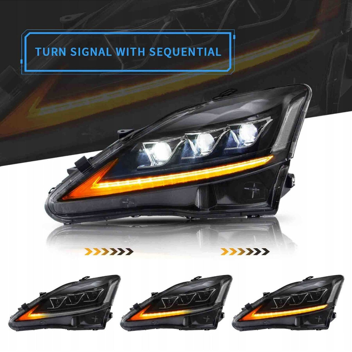 Lampy Przednie Lexus IS250 350 IS200D 220D IS250C 350C IS300 LED 06-12 LED