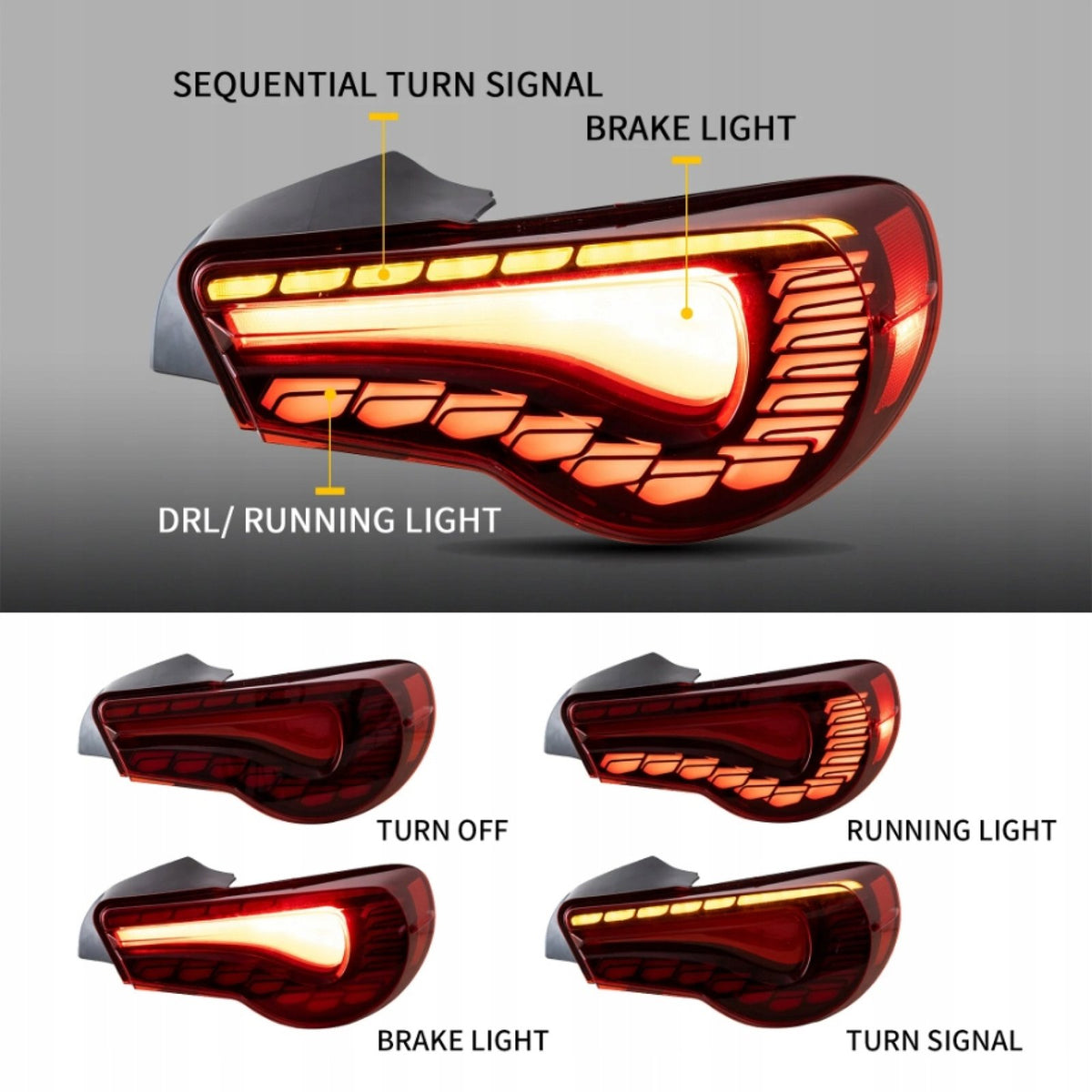 Lampy Tylne Tył Toyota GT86 Subaru BRZ Scion FRS 2013+ LED GTS Style
