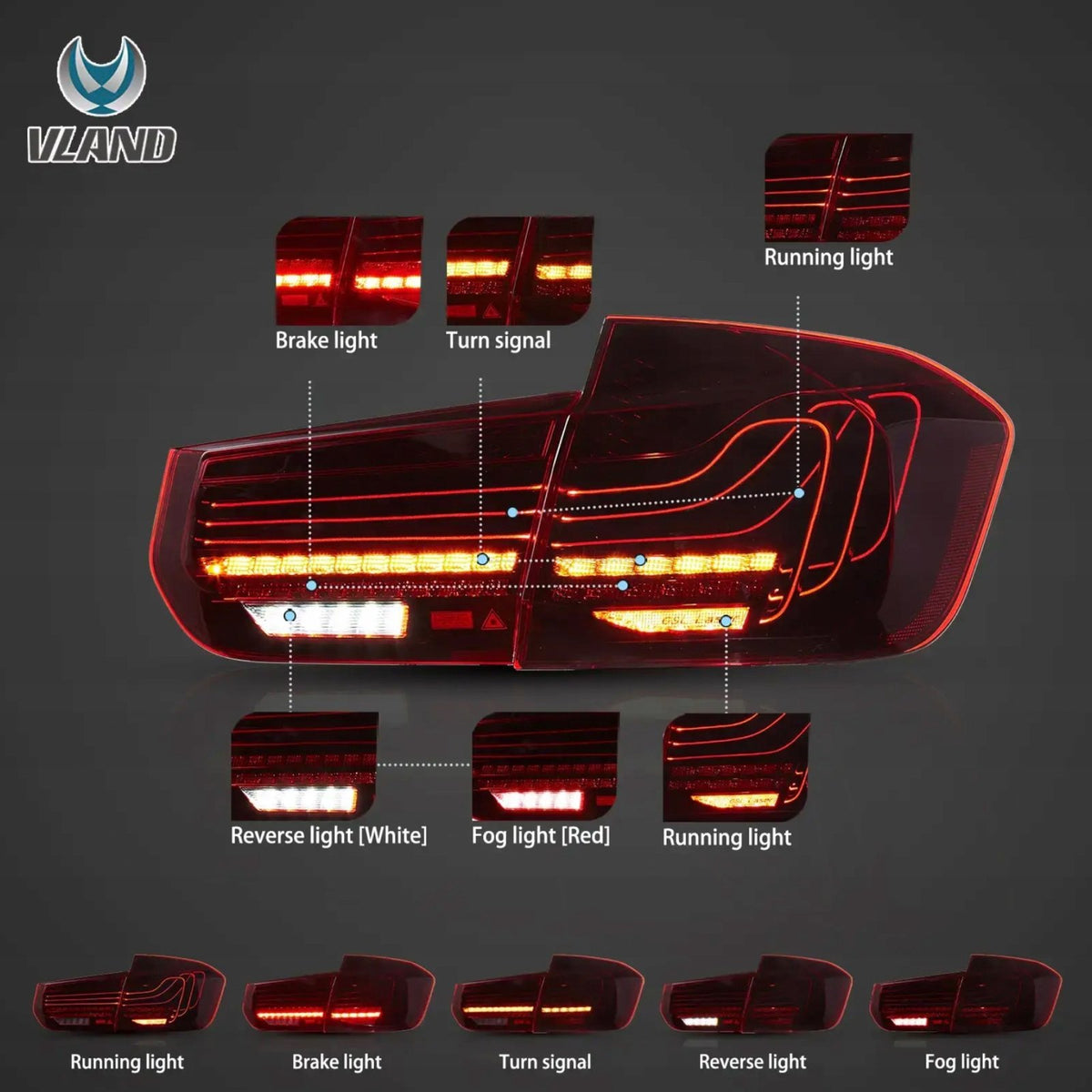 Tylne Lampy Laserowe CSL Style do BMW 3 Series F30 F80 (2012–2019)