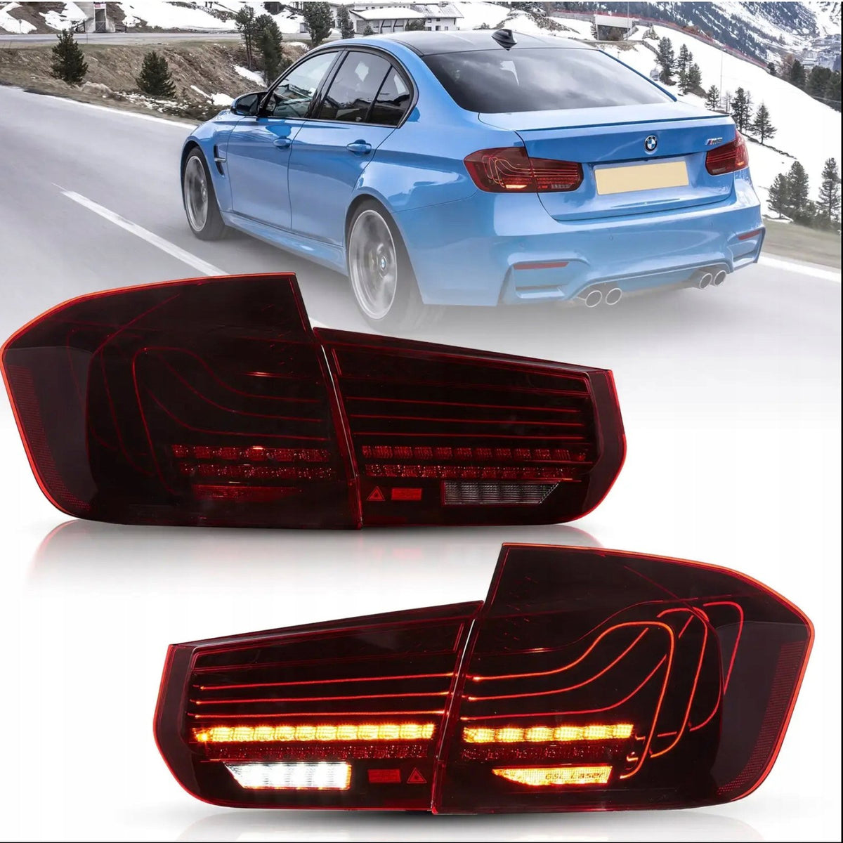 Tylne Lampy Laserowe CSL Style do BMW 3 Series F30 F80 (2012–2019)