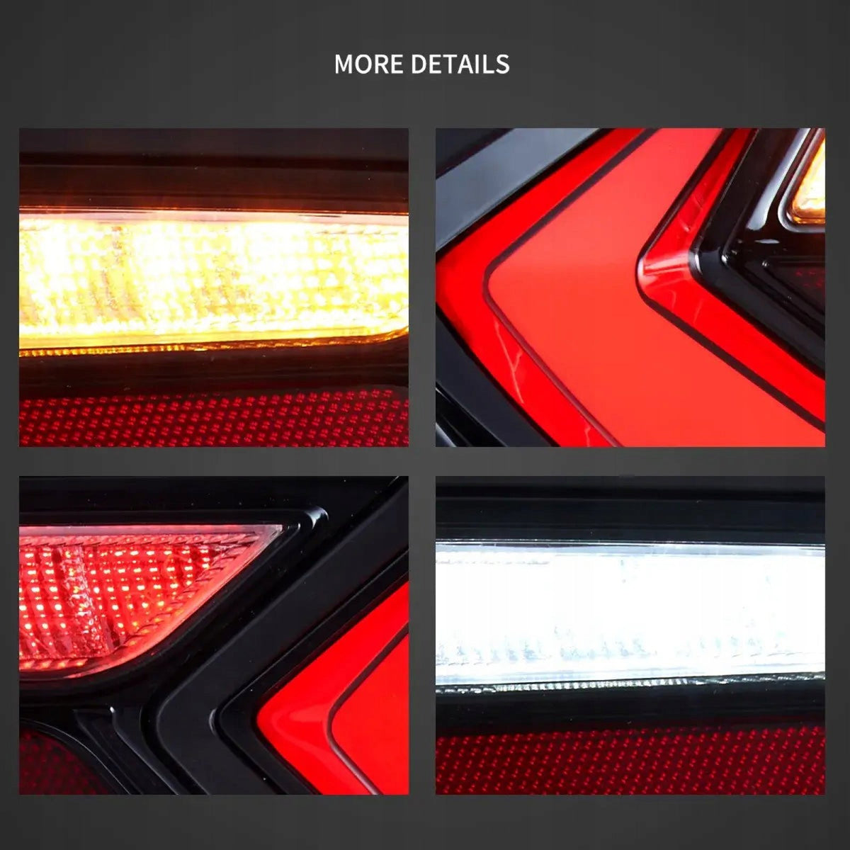 Lampy Tylne do Chevrolet Corvette C7 2014–2019 VLAND Pełne LED Sekwencyjne