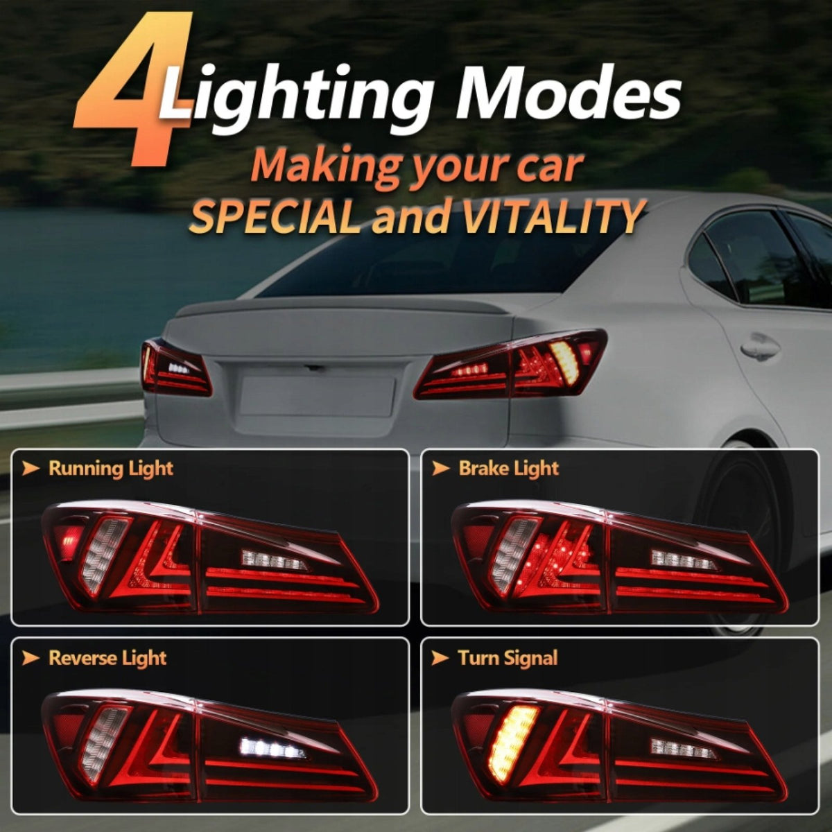 Lampy Tylne Tył Lexus IS250 IS350 ISF IS200d IS220d 2005-2013 Czarwone LED