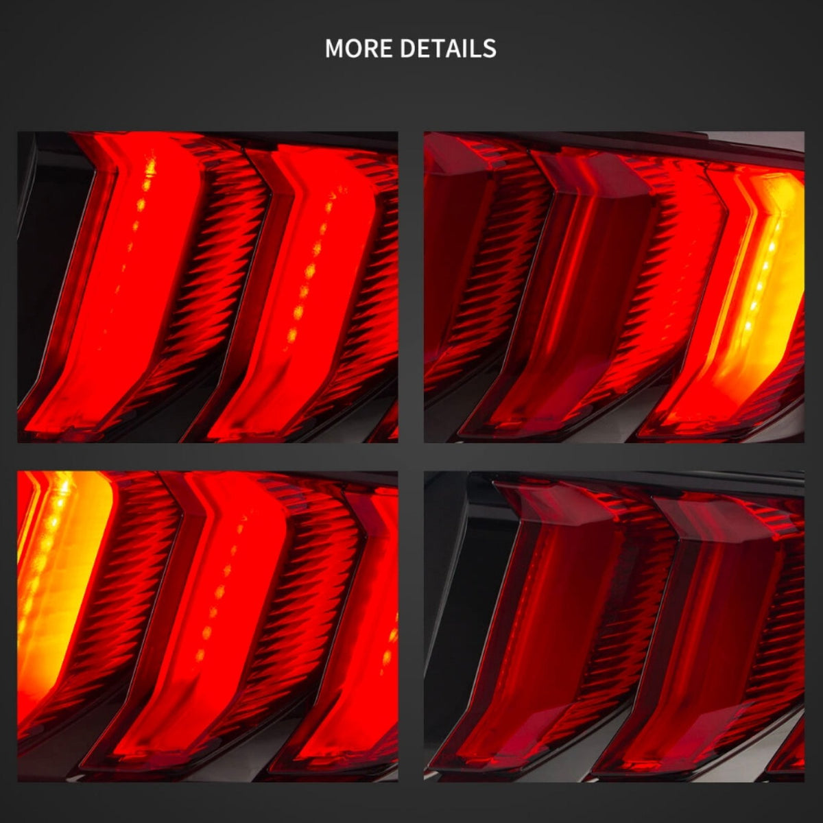 LAMPA LAMPY TYŁ LED VLAND EUROPA CZERWONE HOMOLOGACJA FORD MUSTANG 2015-23
