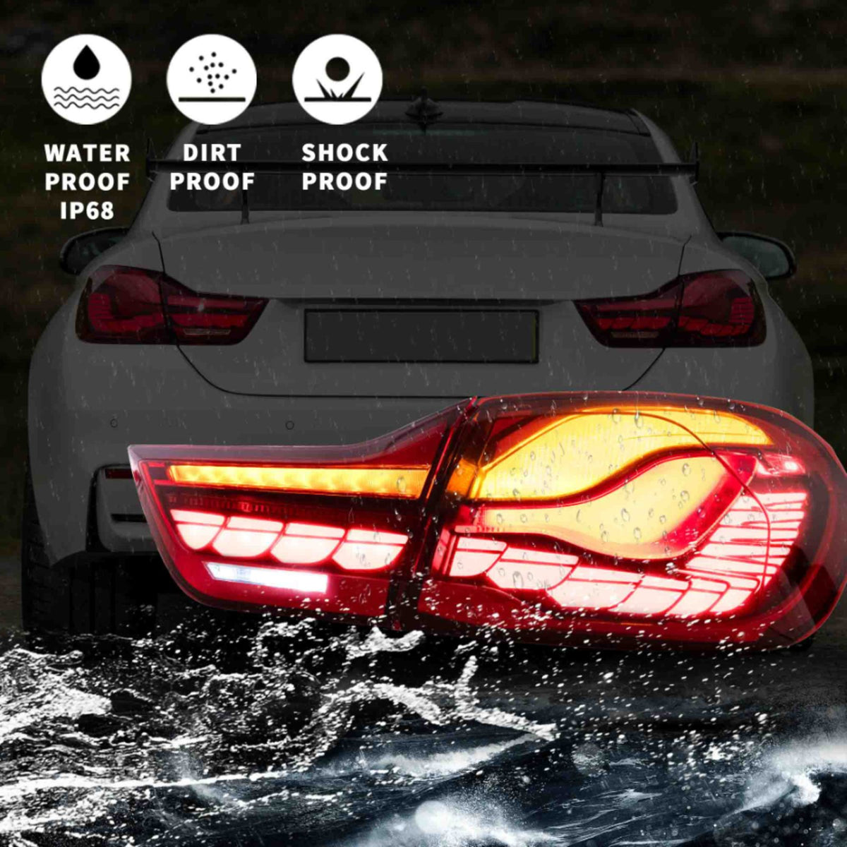 Lampy Tylne BMW F32 F33 F36 F82 F83 GTS Style Czerwone LED