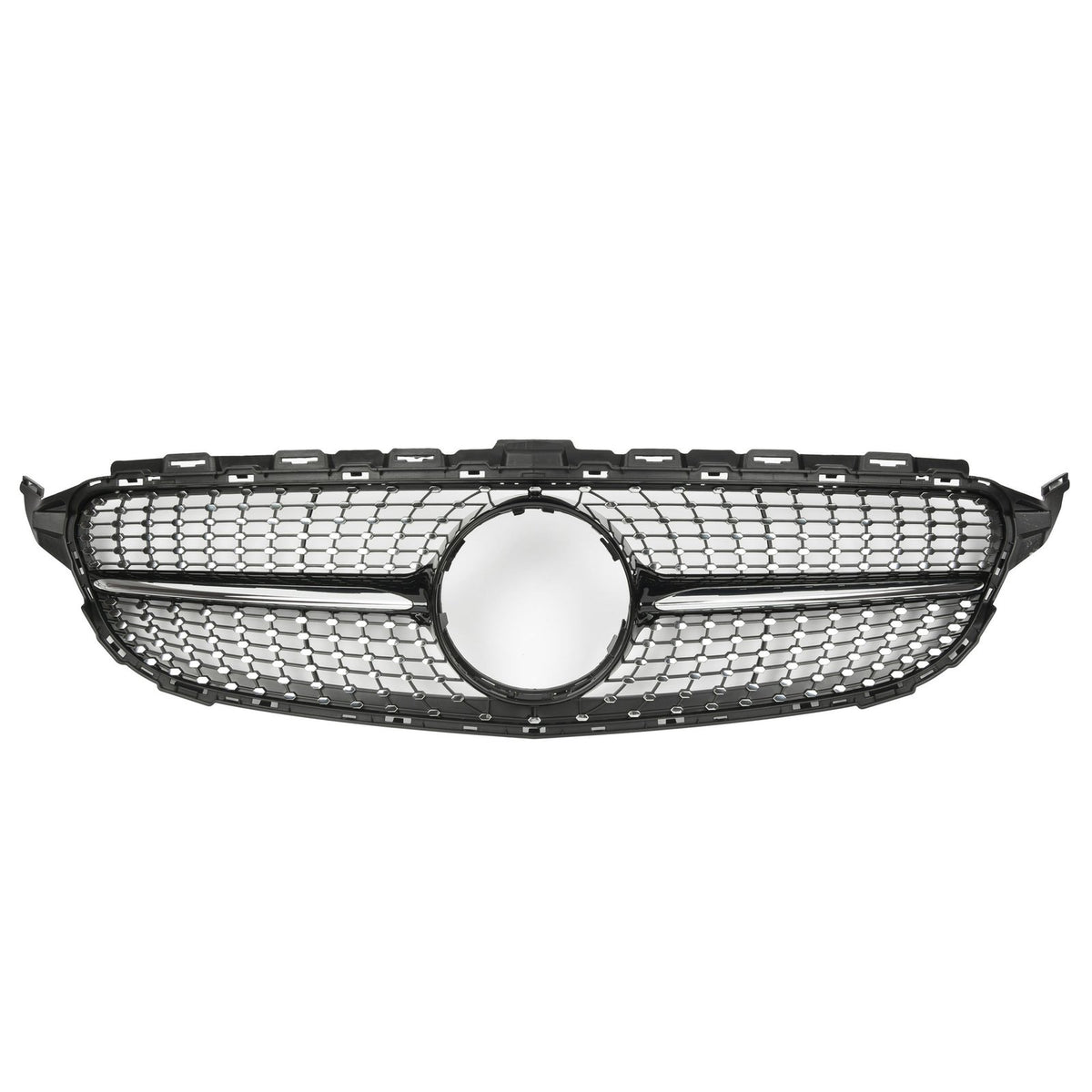 Grill Atrapa Mercedes C W205/C205 Diamond Style Czarny Bez Kamery 2014-2018