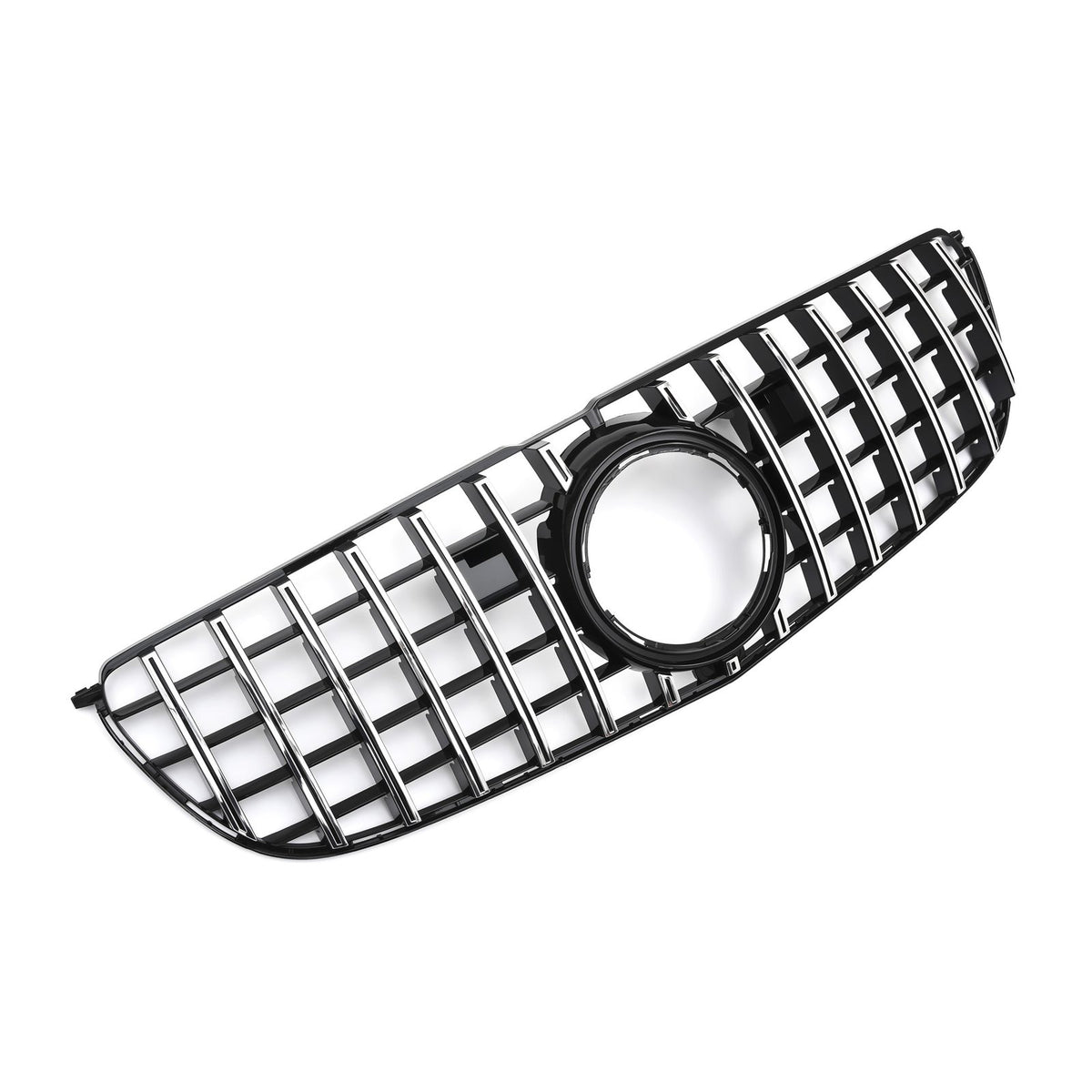 Atrapa Grill Mercedes GLS X166 (2016-2019) GT-Style Czarny Połysk + Chrom