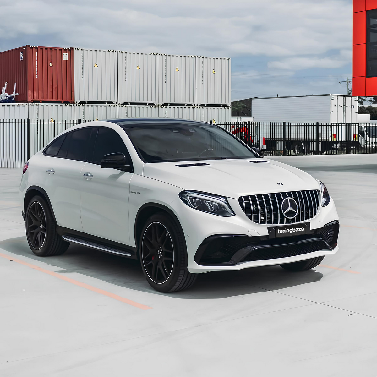 Atrapa Grill Mercedes-Benz GLE63 W166 / C292 (2015-2018) GT Style Czarny Połysk + Chrom