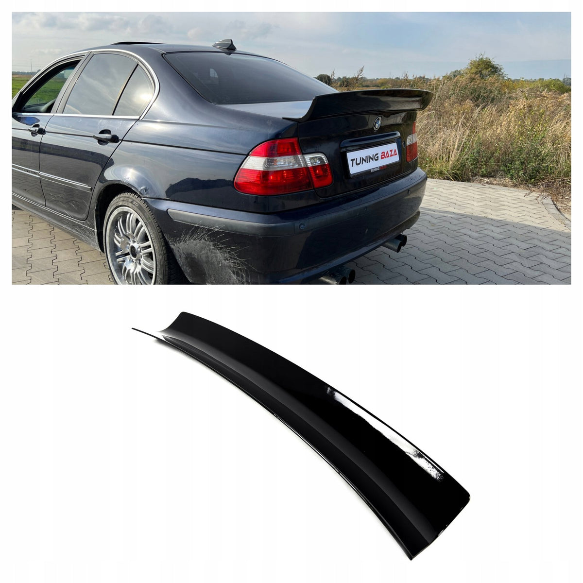 Spoiler Lotka Klapy BMW 3 E46 Sedan Ducktail Style Czarny Połysk (1997-2005)