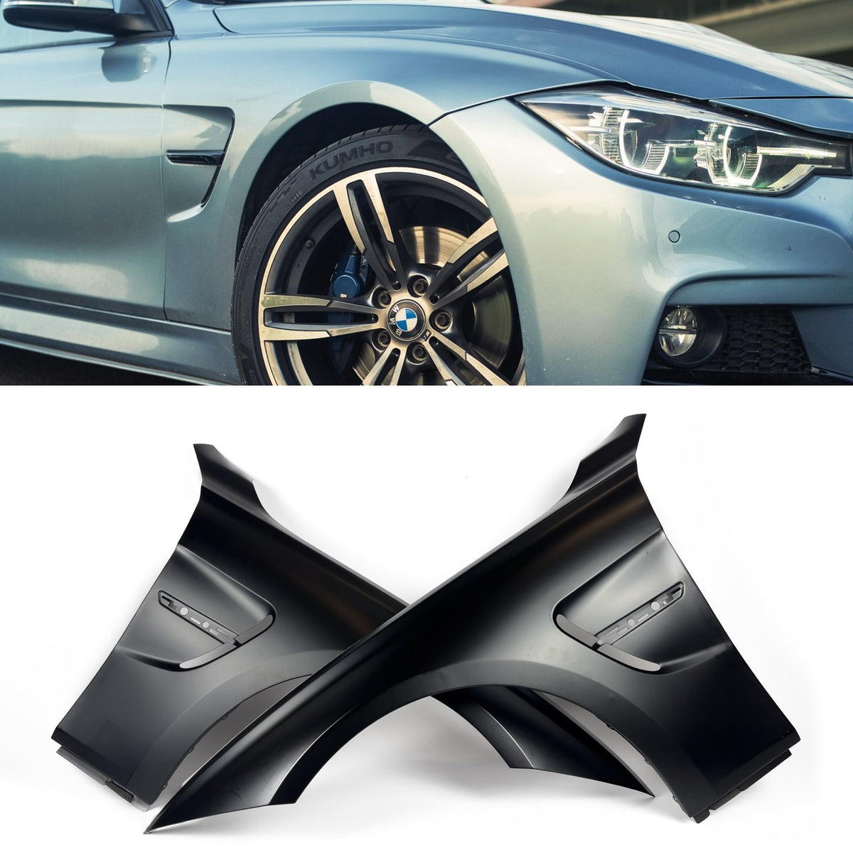 Błotniki BMW F30 M3 Styl Lewy + Prawy Stalowe