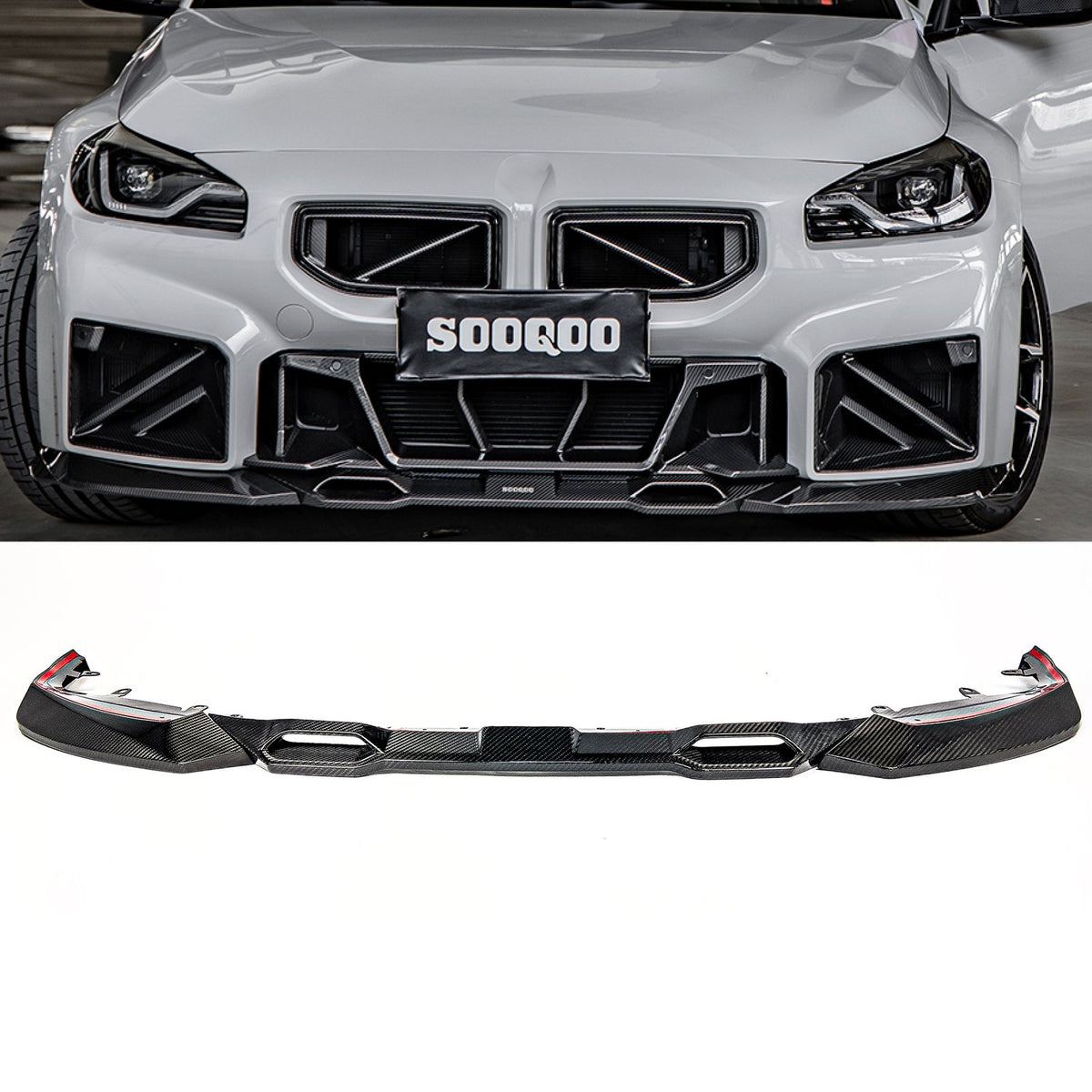 Karbonowa Dokładka Spoiler Splitter Przód BMW G87 SQ Style