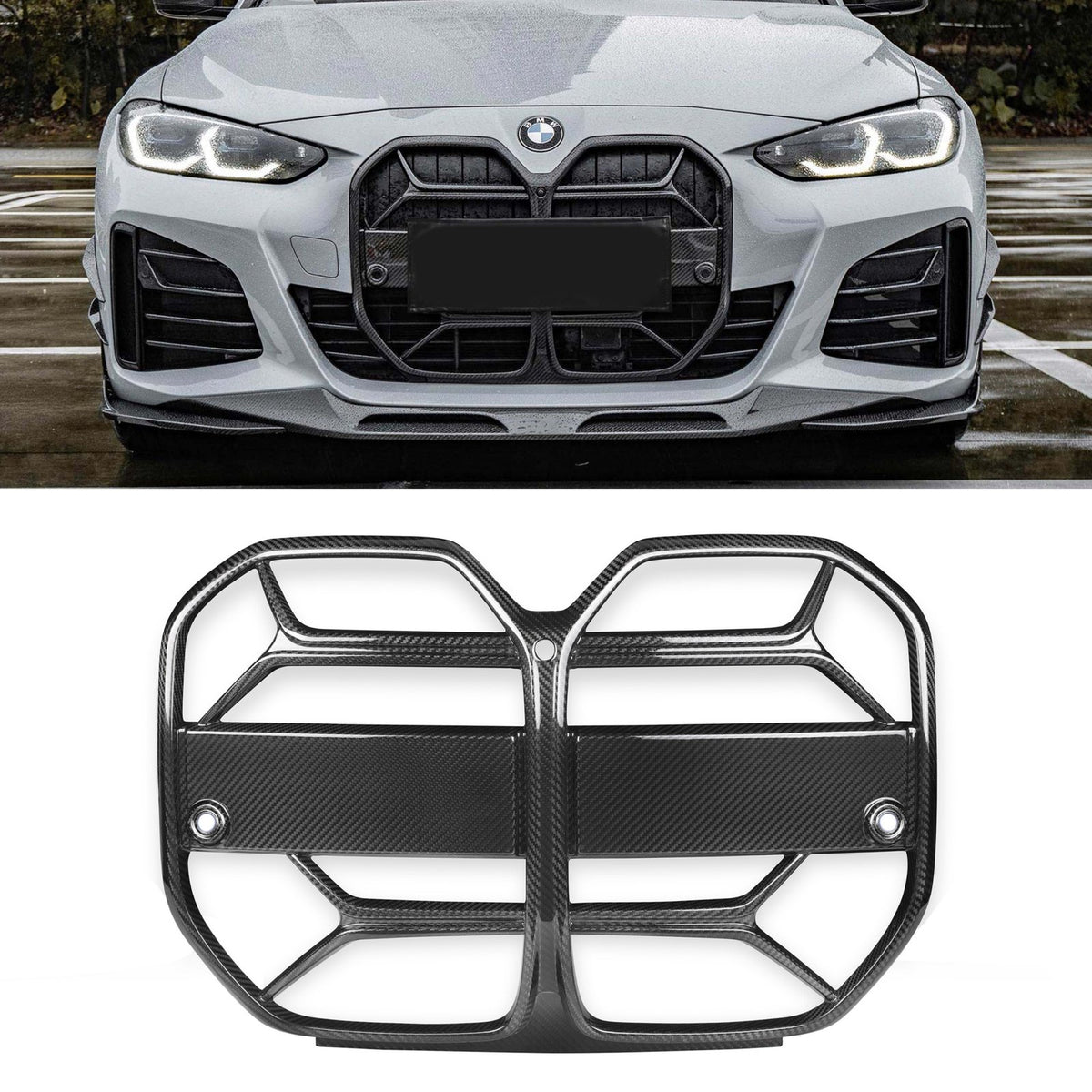 Karbonowa Atrapa Nerki Grill BMW G26 / i4 (Gran Coupe / 5 DRZWI) CSL z Radarem