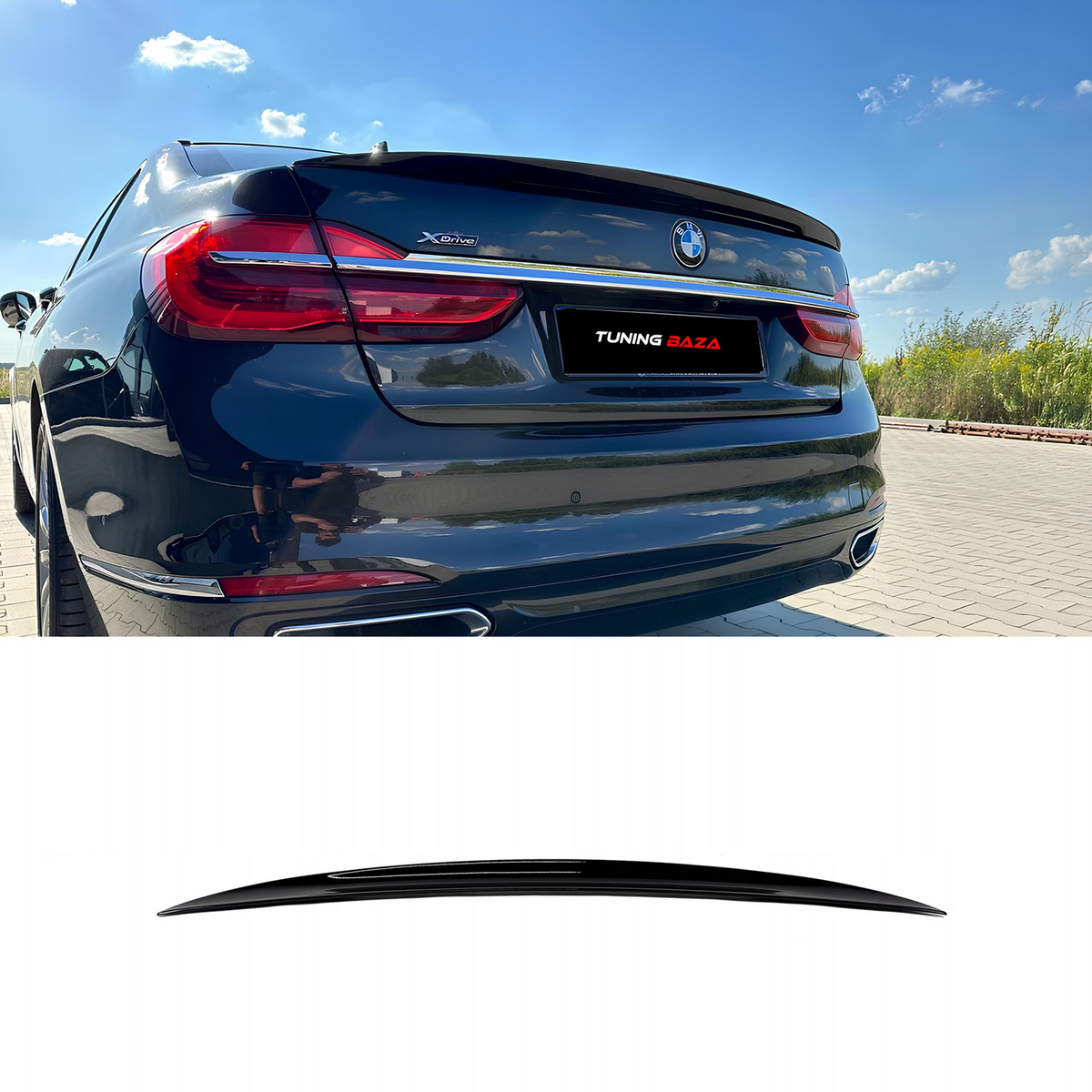 Spoiler Lotka Klapy Bagażnika BMW 7 G11 / G12 (2015-2022) MP-Style Czarny Połysk