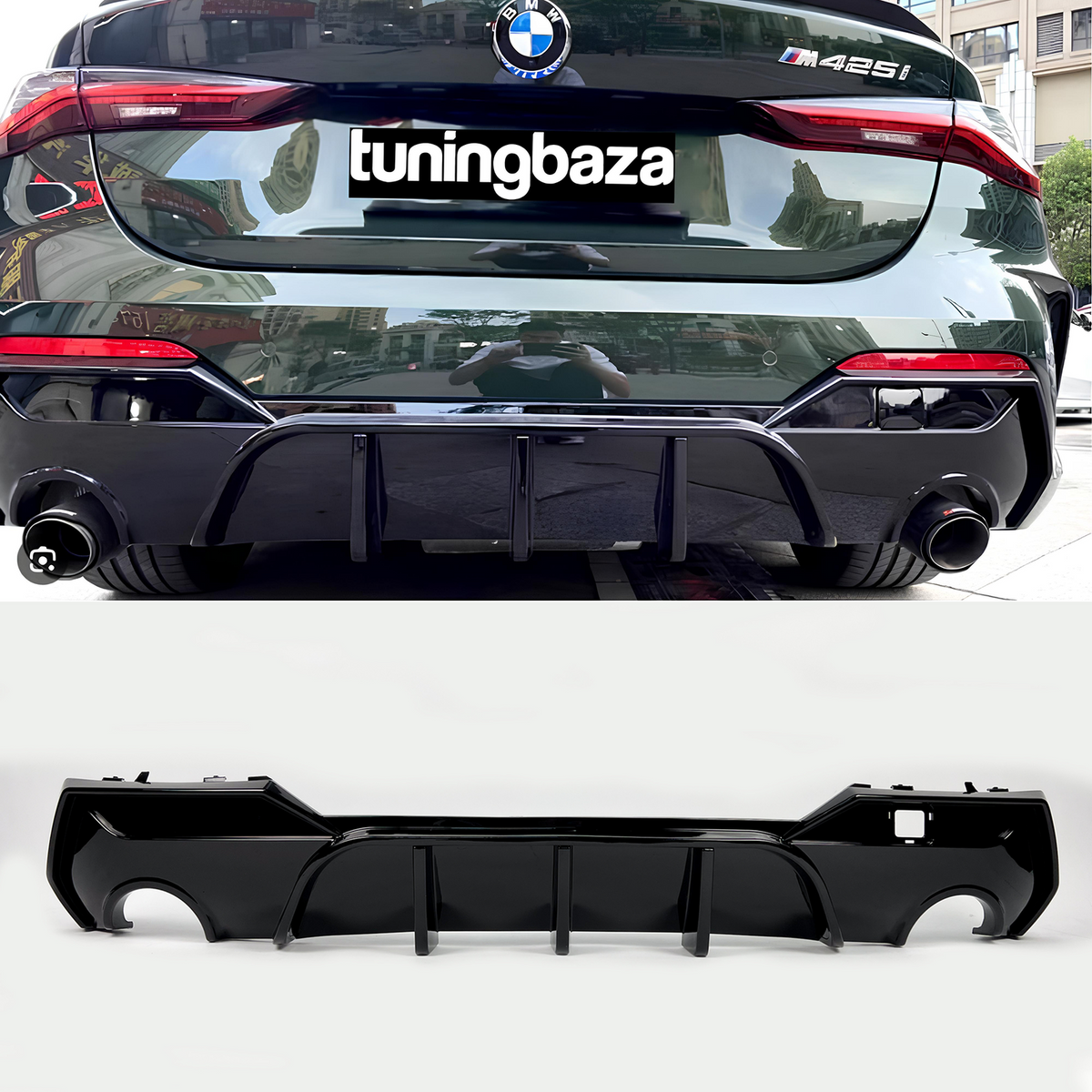Dyfuzor Tylny BMW Seria 4 G22 M-Performance Style Czarny Połysk (2020+) 0-0