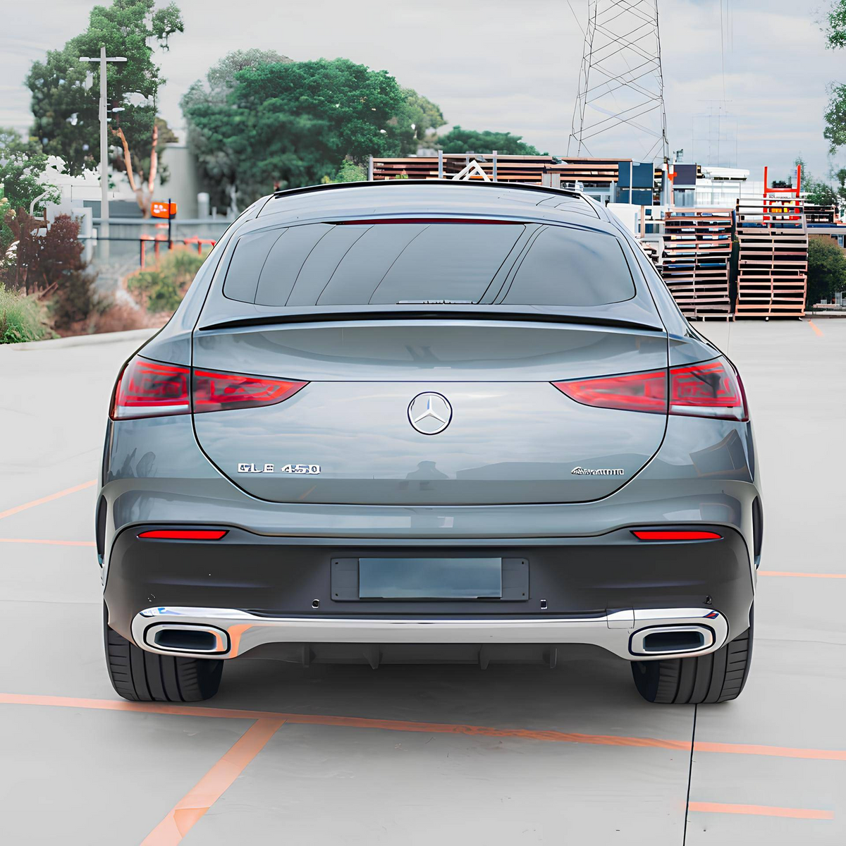 Spoiler Lotka Klapy Mercedes GLE C167 Coupe (2018+) AMG-Style Czarny Połysk
