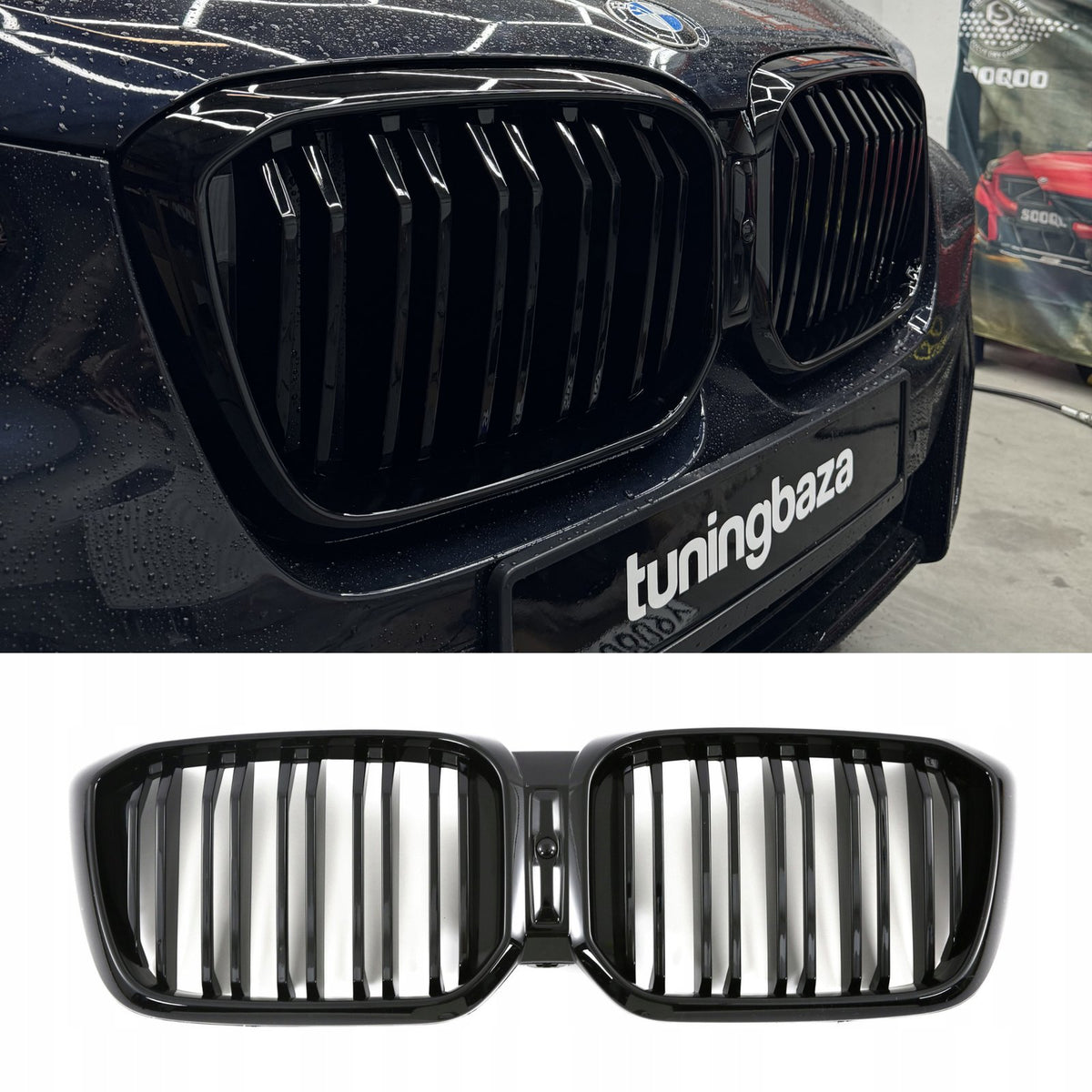 Atrapa Nerki Grill BMW X3 G01 X4 G02 (2021–2024) LCI M-Style Czarny Połysk