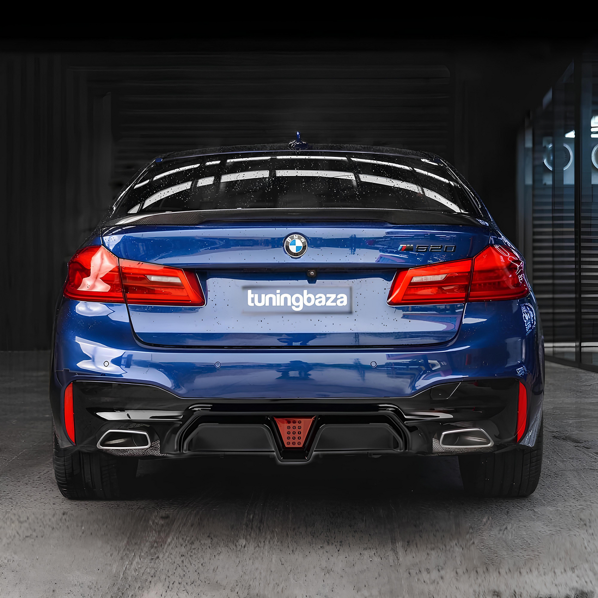 Dyfuzor Tylny BMW G30 M5 CS LED (2016–2023) Czarny Połysk