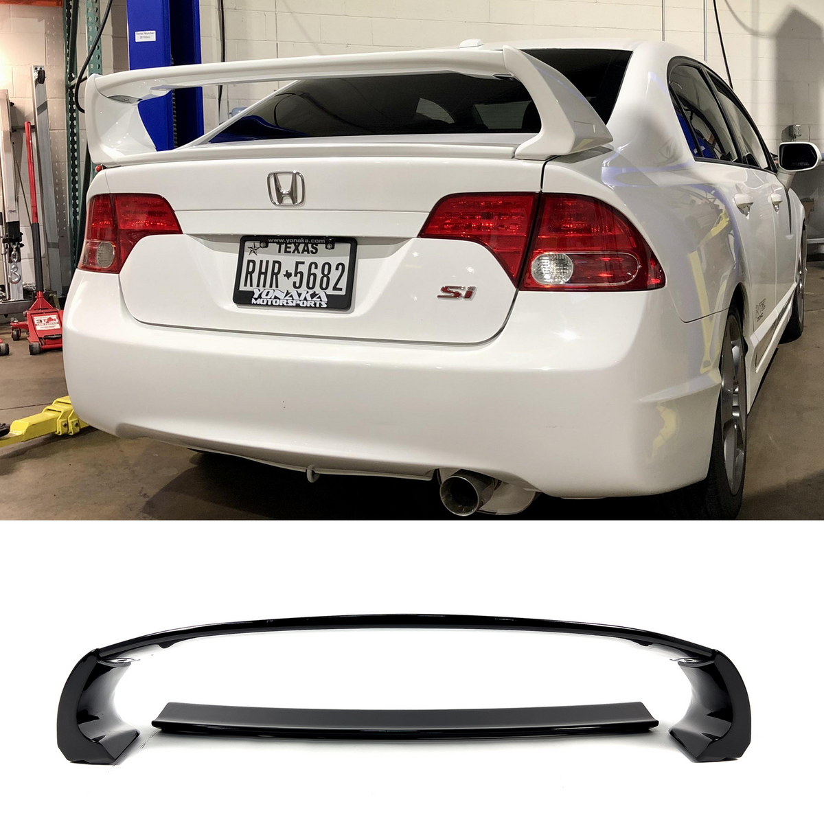 Spoiler Skrzydło Honda Civic Sedan VIII (2005-2011) Mugen-Style Czarny Połysk