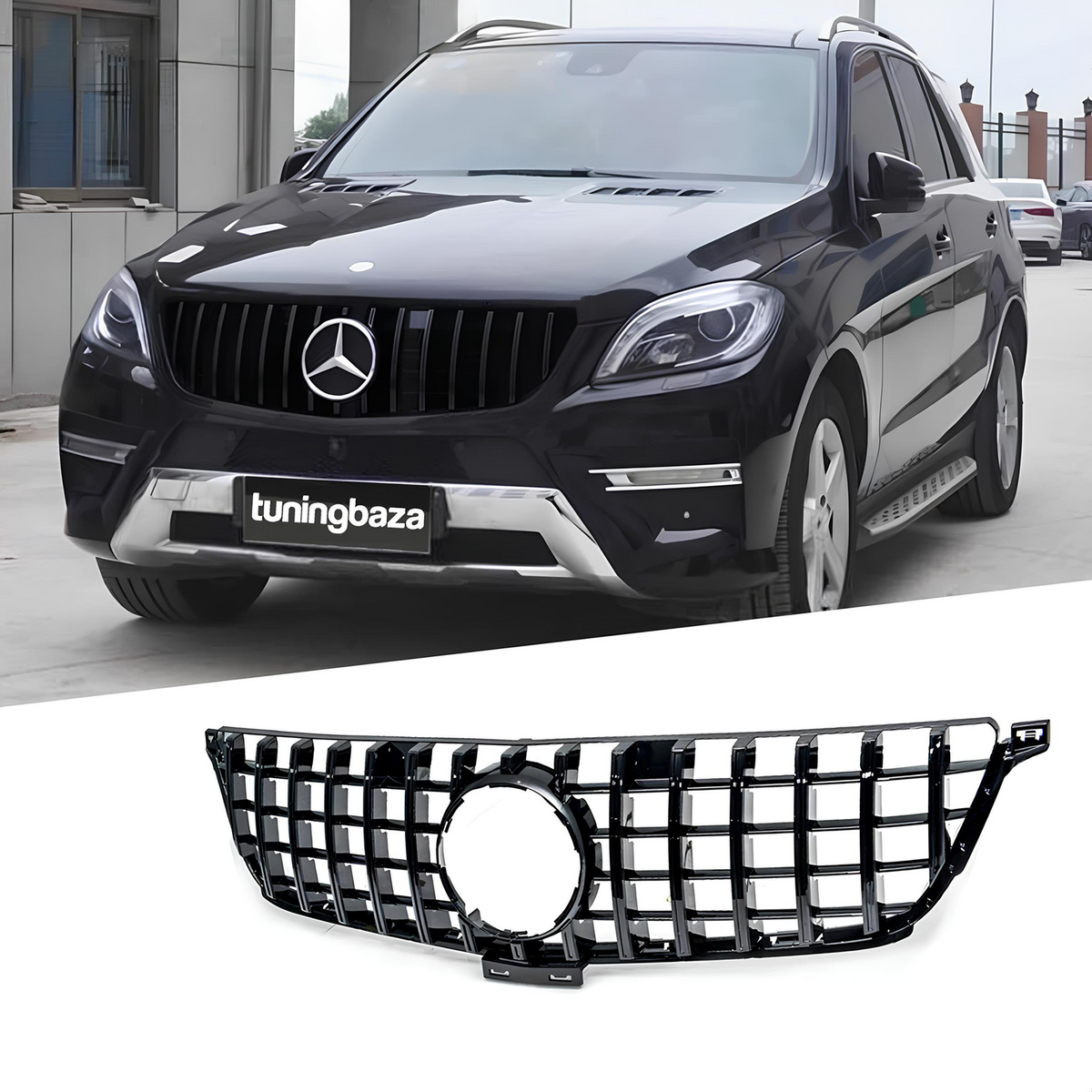 Atrapa Grill Mercedes ML W166 GT Style Czarny Połysk (2011-2015)