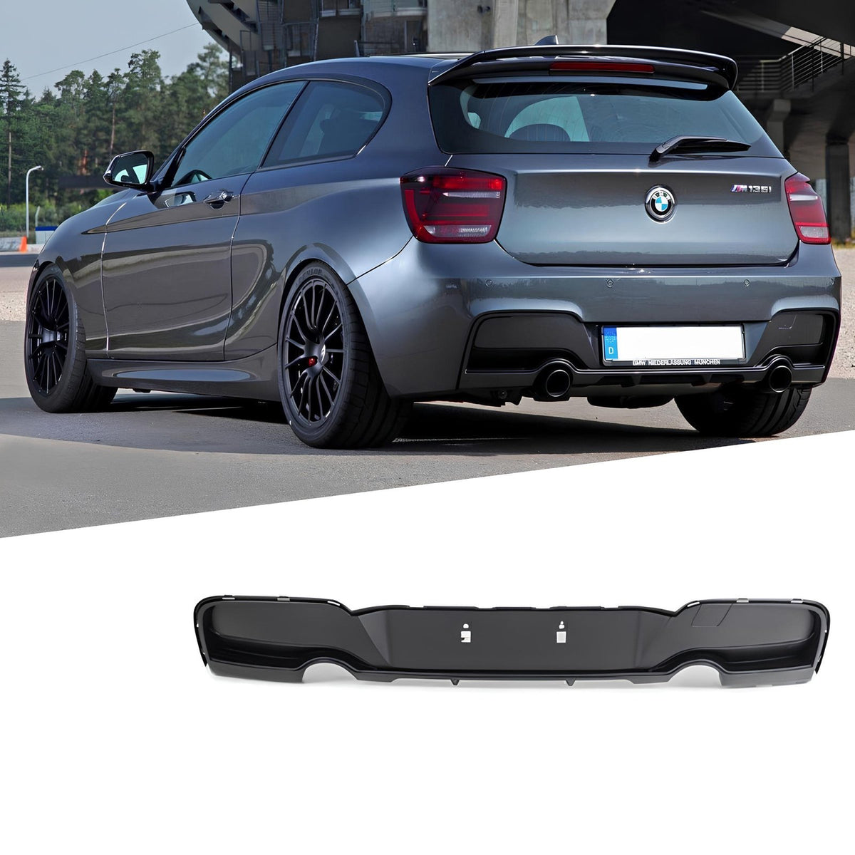 Dyfuzor Tylny BMW F20 / F21 M-Performance Czarny Połysk Pre-LCI (2011–2015) 0--0