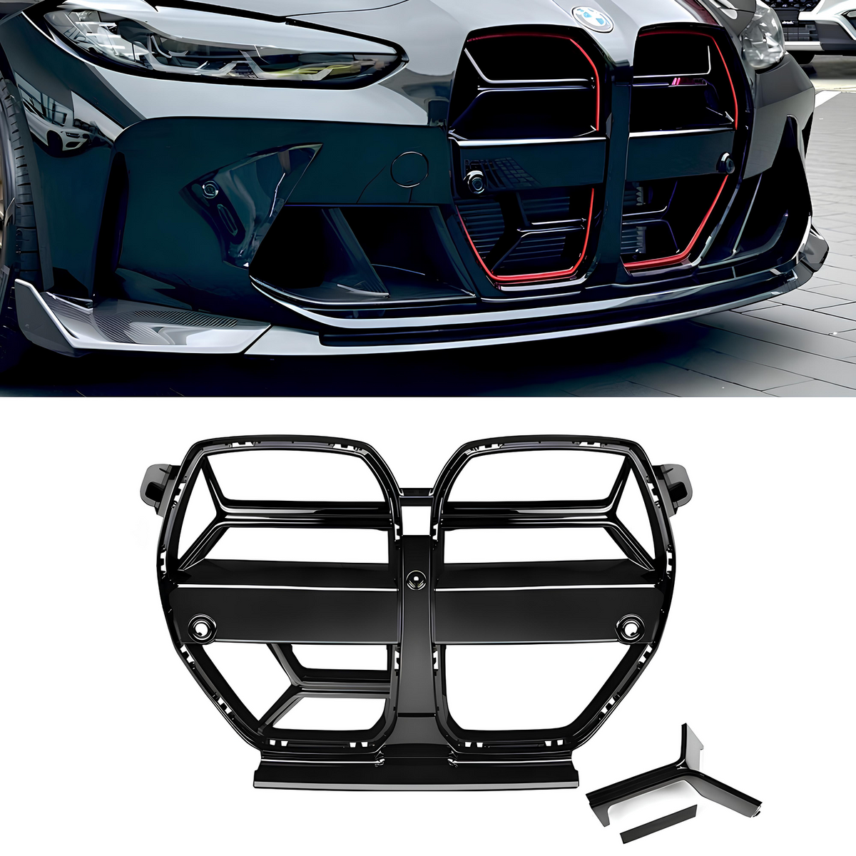 Atrapa Nerki BMW M3 G80 / M4 G82 (2020+) CS Style Czarny Mat (Z RADAREM / BEZ RADARU)