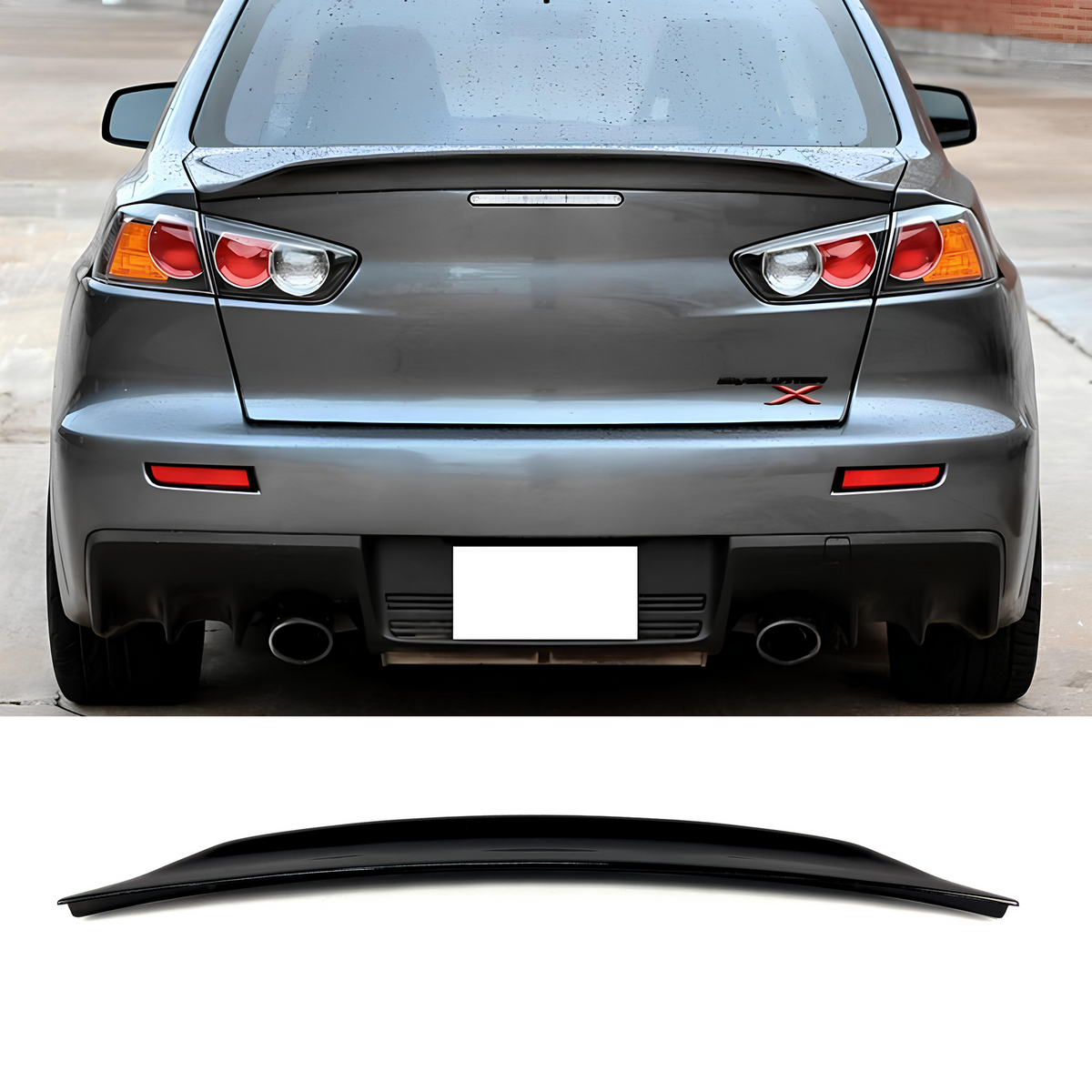 Spoiler Lotka Klapy Mitsubishi Lancer (2007-2017) EVO Czarny Połysk