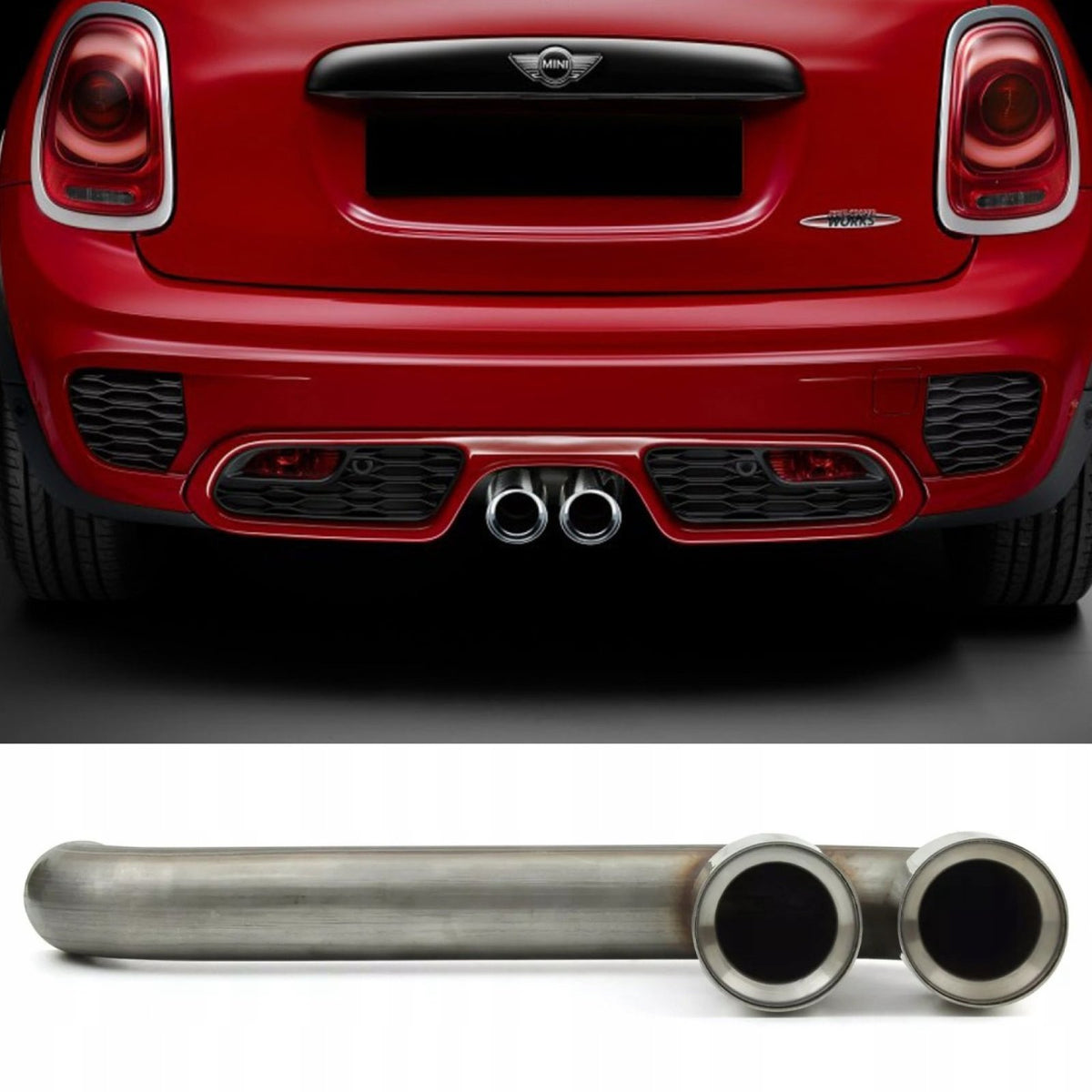 Końcówki Wydechu MINI Cooper F55 5D – JCW (John Cooper Works) Styl, 2014–2020