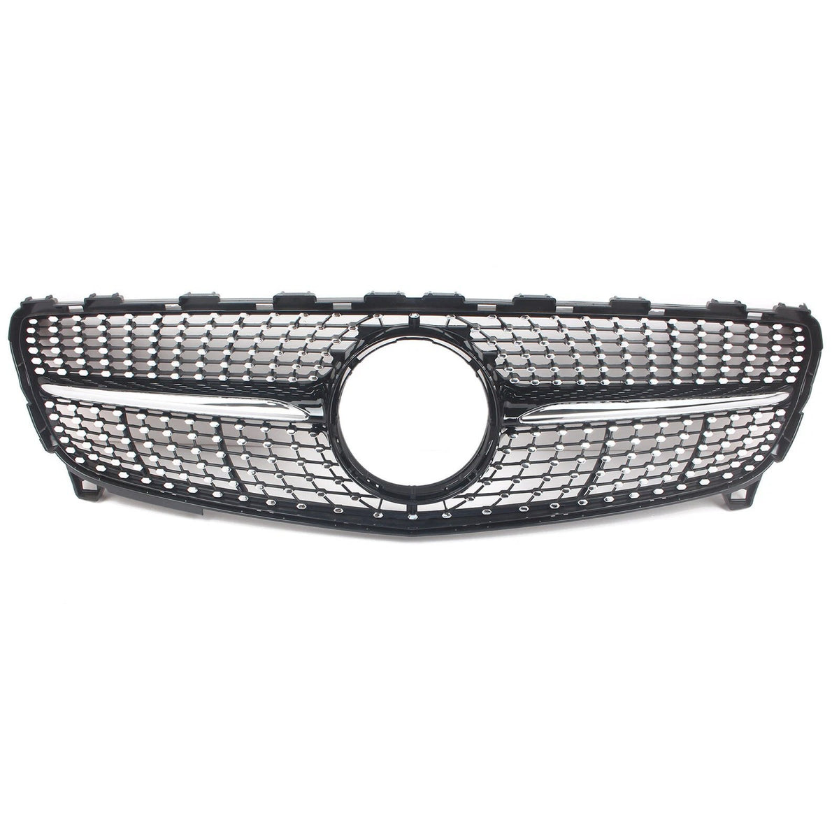 Atrapa grill DIAMOND STYLE Mercedes A-Class W176 Czarny połysk + Chrom 2015–2018 (POLIFT)