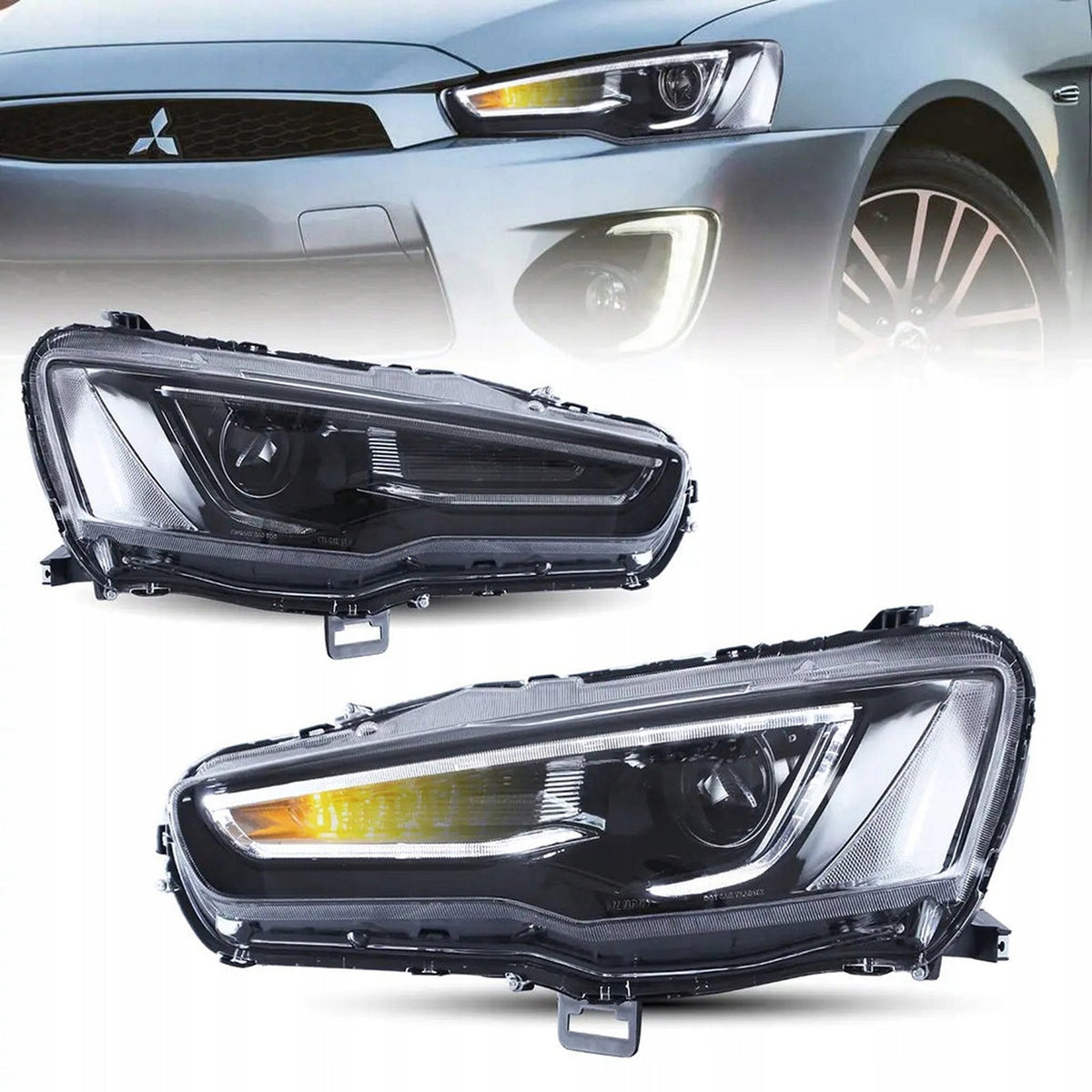 VLAND Reflektory Projektorowe Dual Beam do Mitsubishi Lancer/Evo X (2008–2017)
