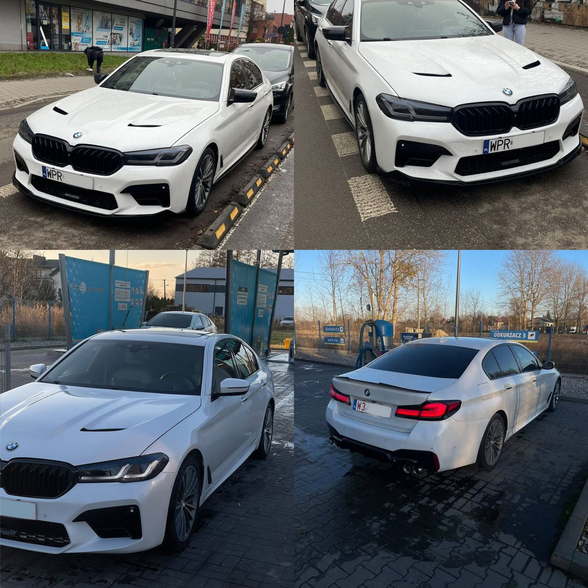 Bodykit BMW G30 M5 do 17-20 Zderzaki + Progi + Dyfuzor z Końcówkami + Lampy