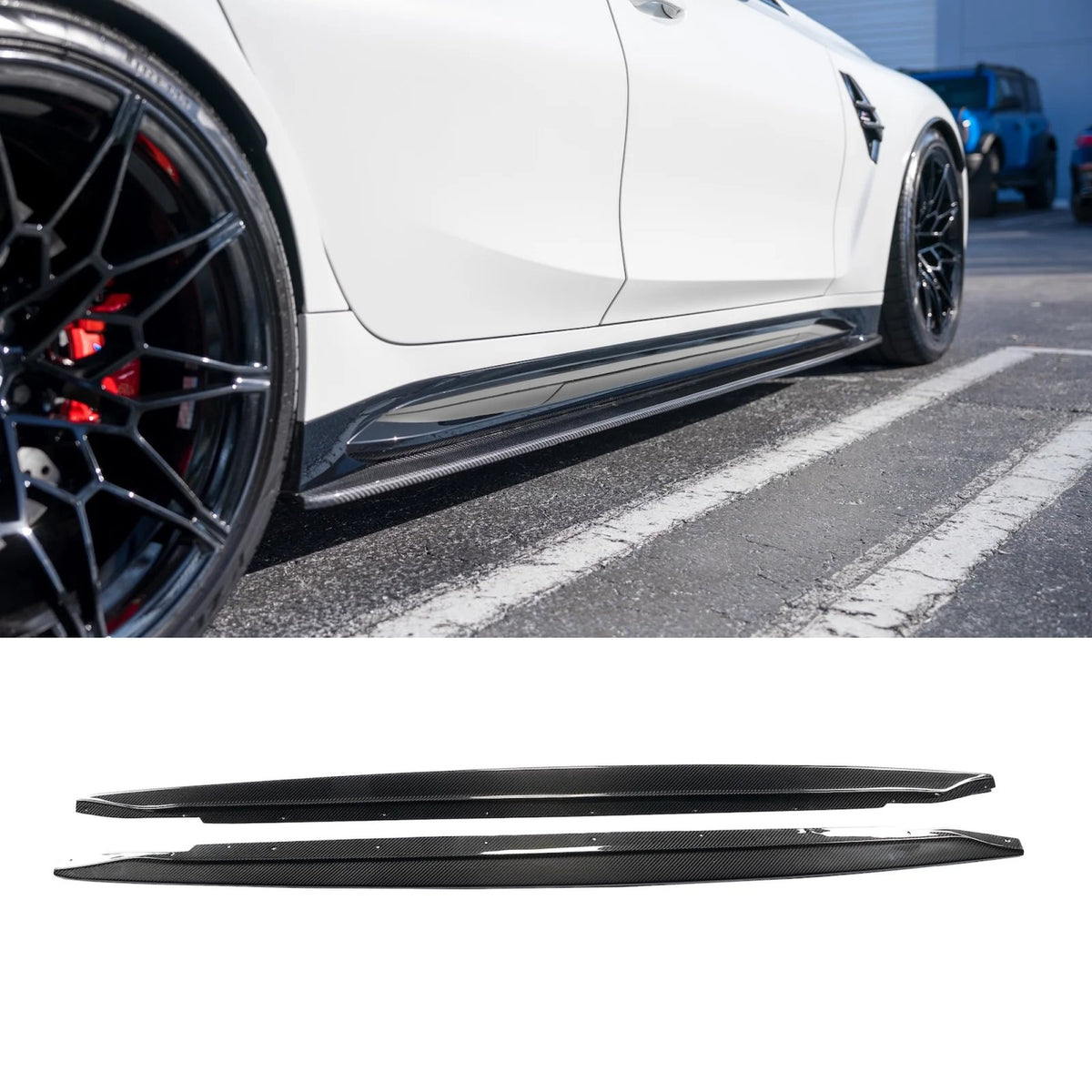 Karbonowe dokładki listwy pod progi do BMW M3 G80/G81
